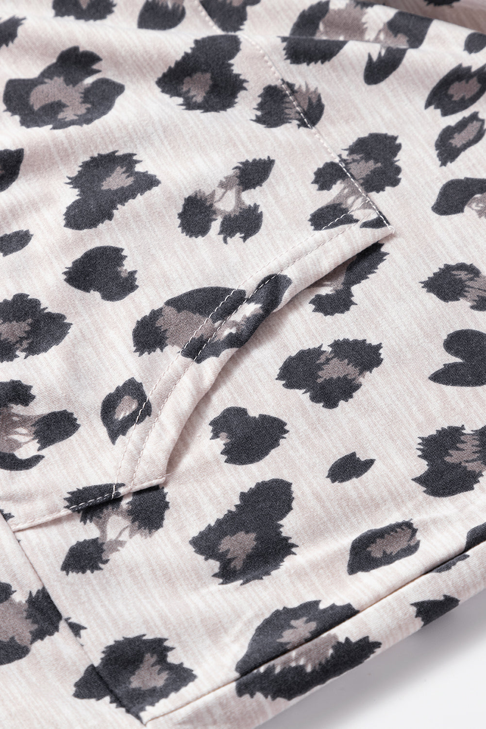 Leopard-Print and Drawcord Hoodie Skinny Pants Lounge Set
