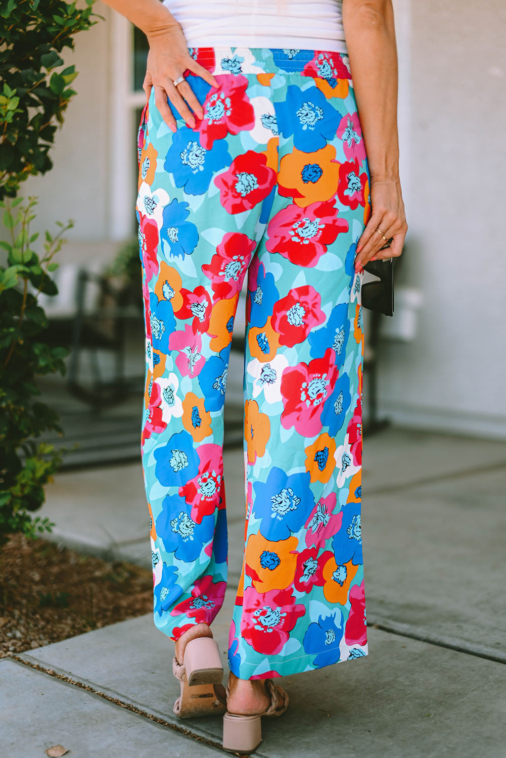Women's Pants with Drawcord Wide Waistband