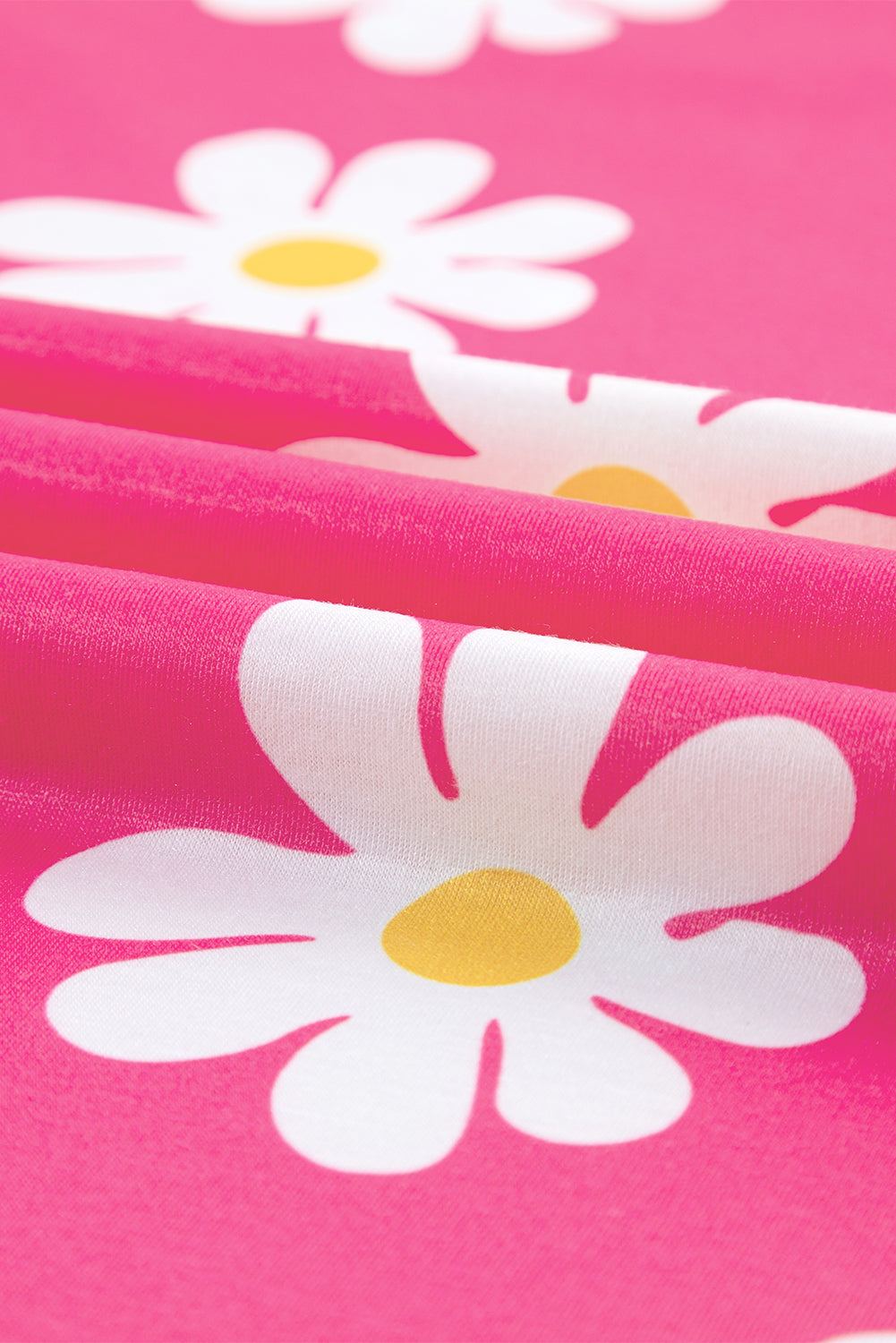 Women's Daisy Printed Crew Neck T Shirt