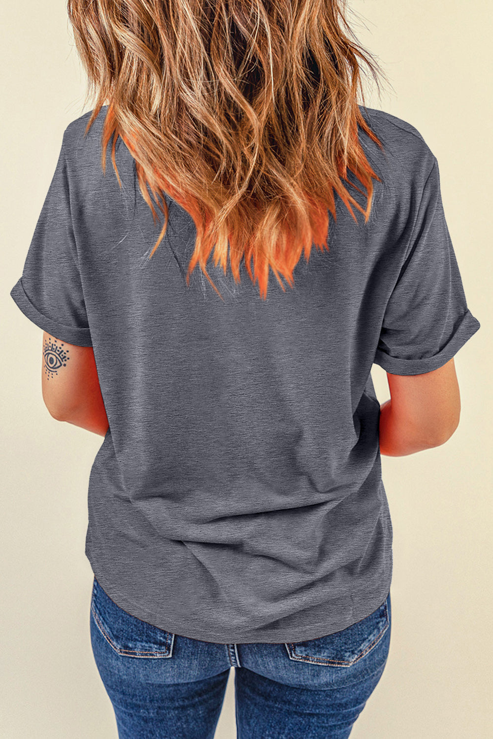 Tee for Women Everyday Plain Crew Neck Modern Wardrobe Pick