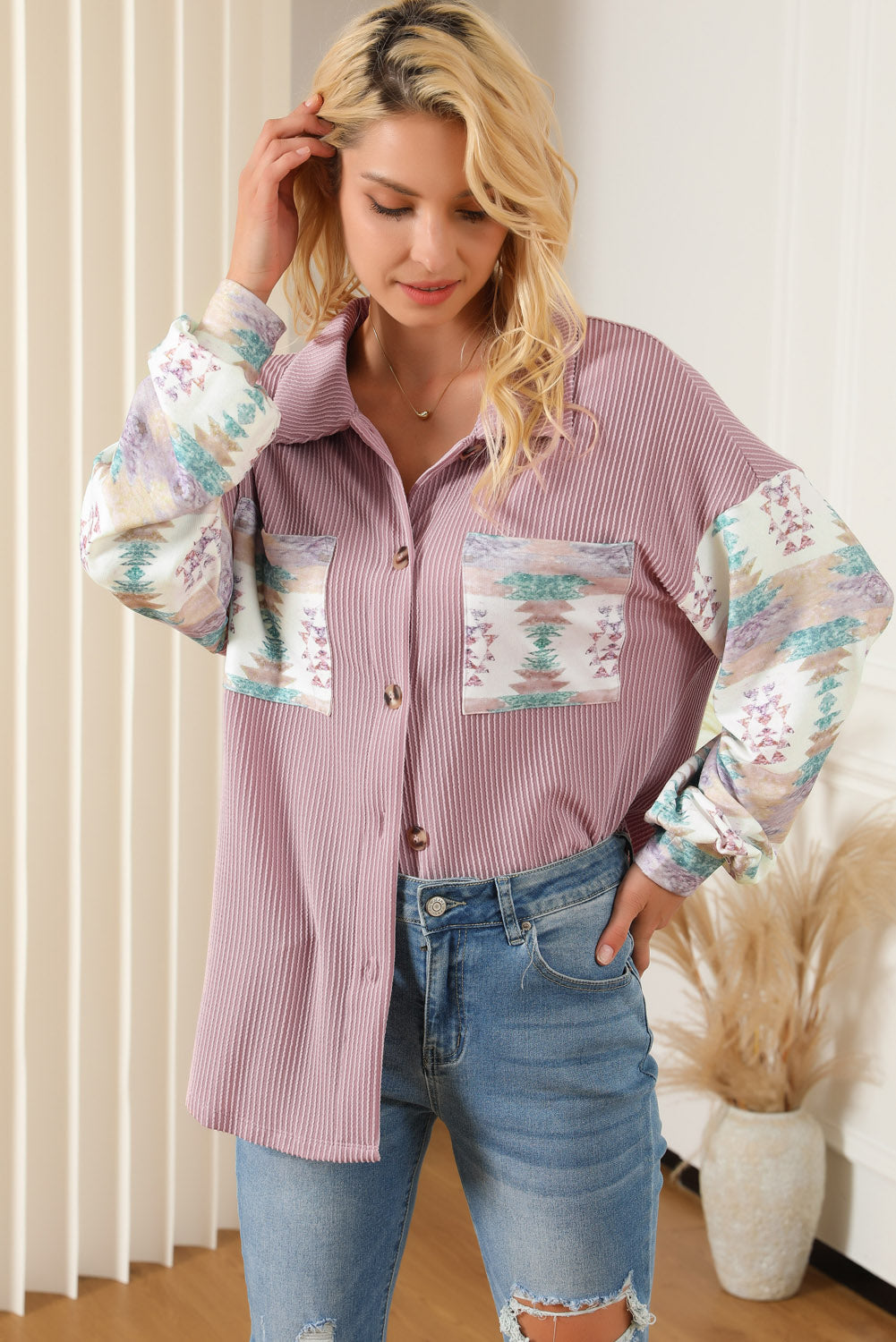 Women's Toltec Cord Contrast Shacket