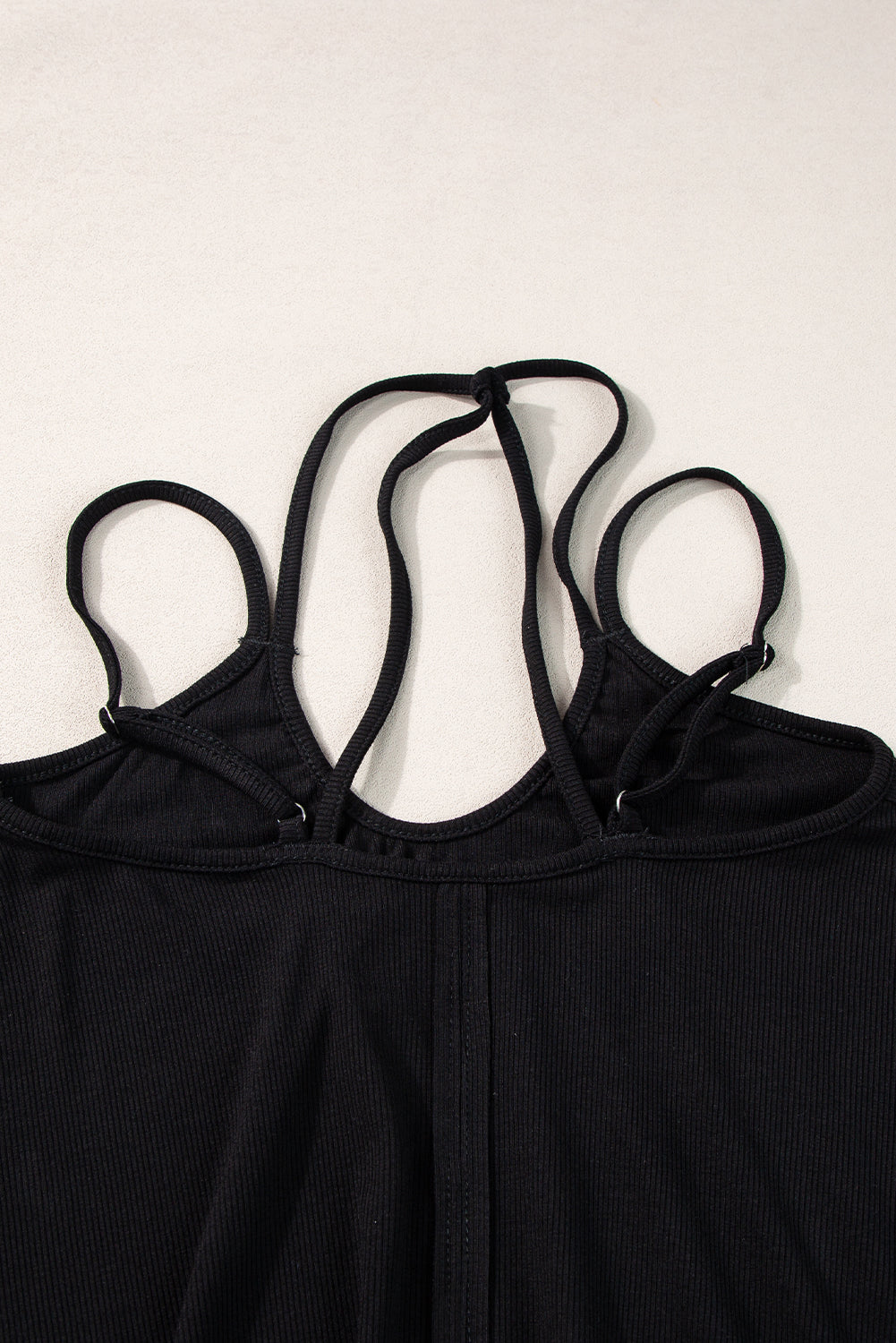 Women's Tank Top Featuring Double Straps Exposed Seam