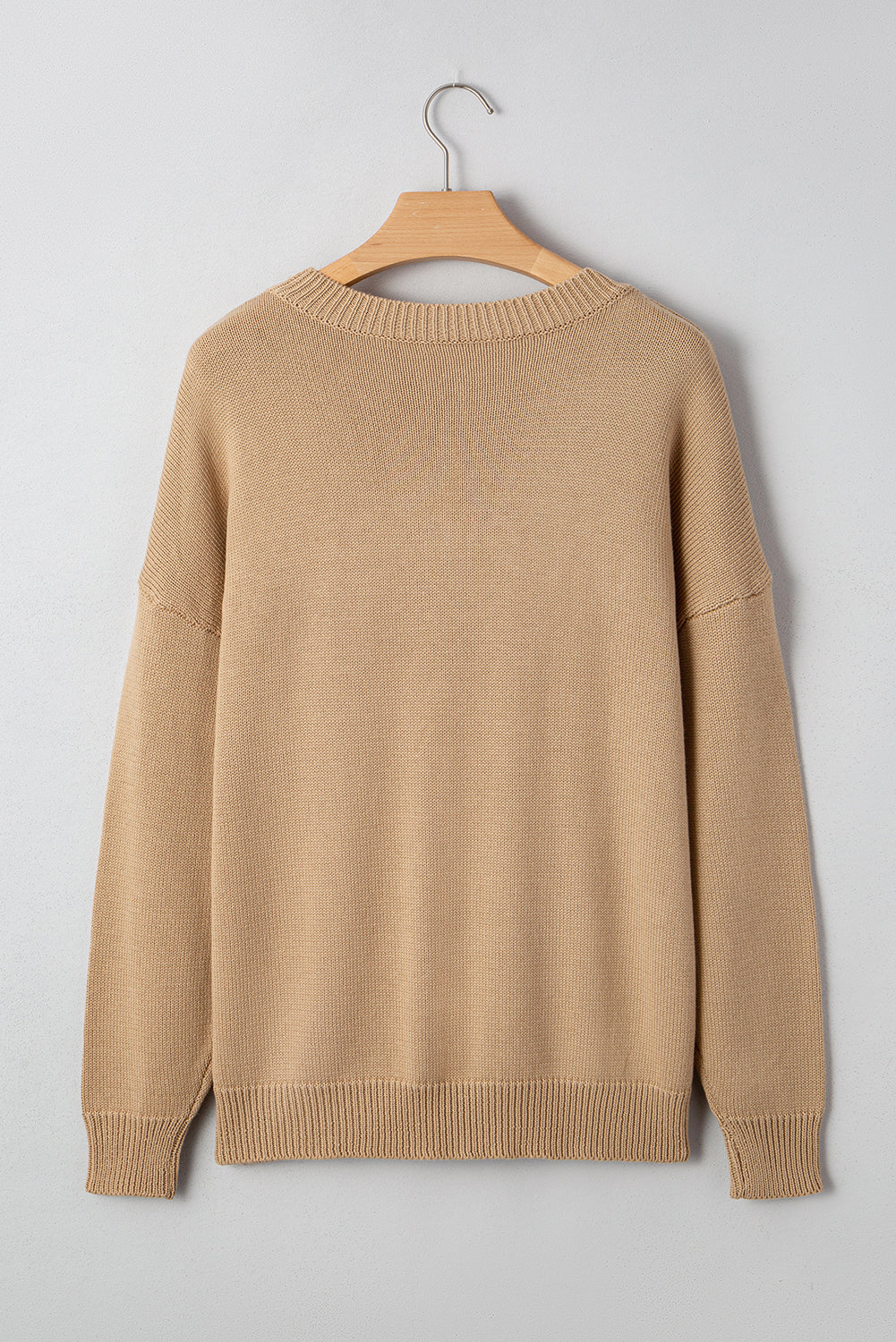 Merry Detail Colorful Dot Christmas Dolman Knit Top