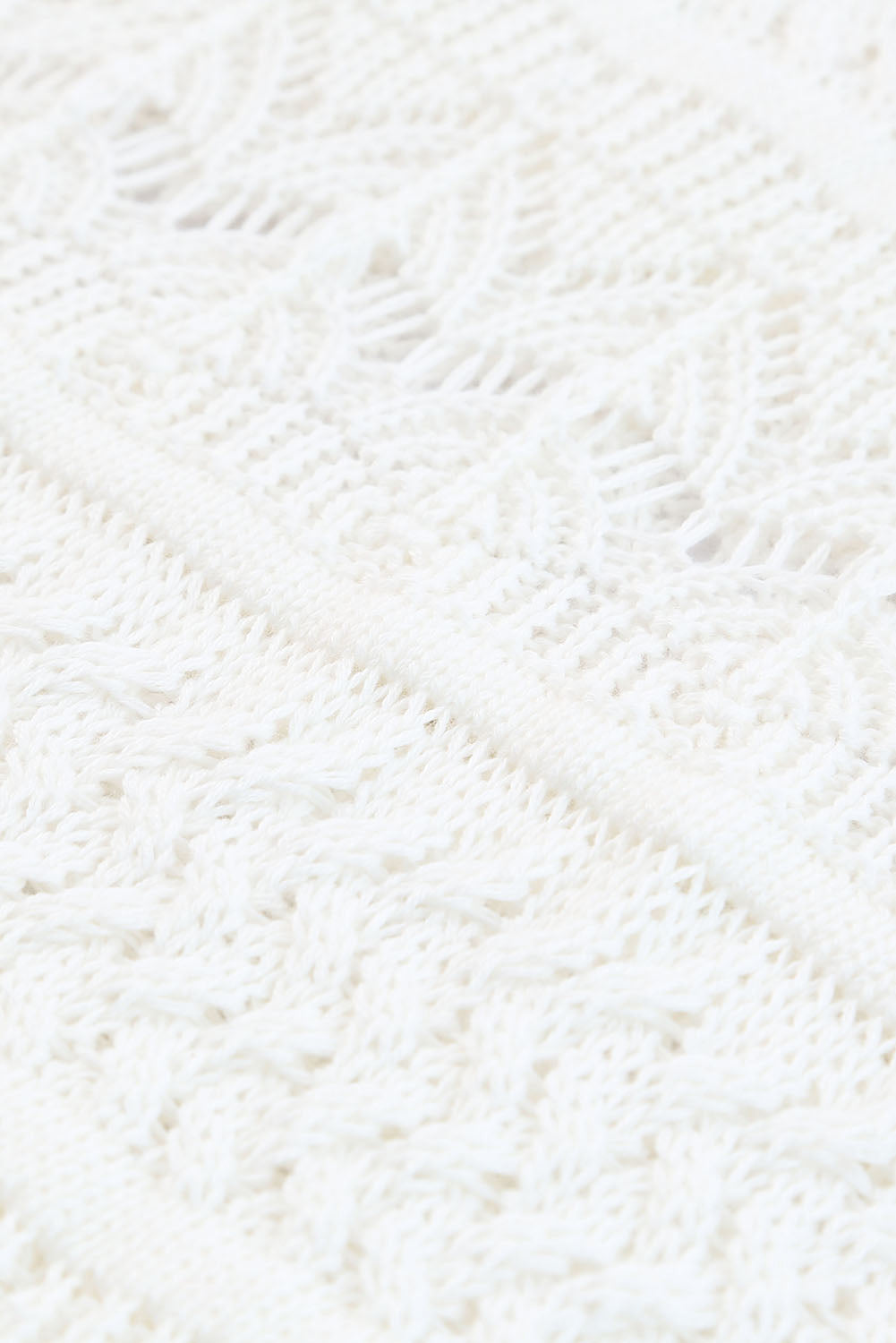 Women's Crochet Knitted Ruffle-Trimmed Straps Tank Top