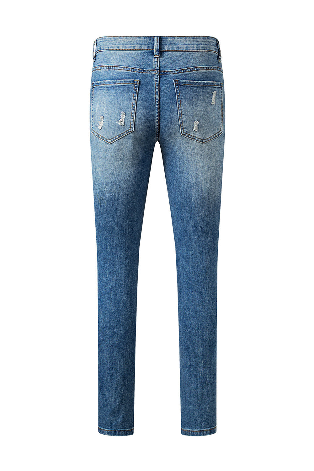 Women's Jeans Featuring Straight American Flag Star Graphic-Print