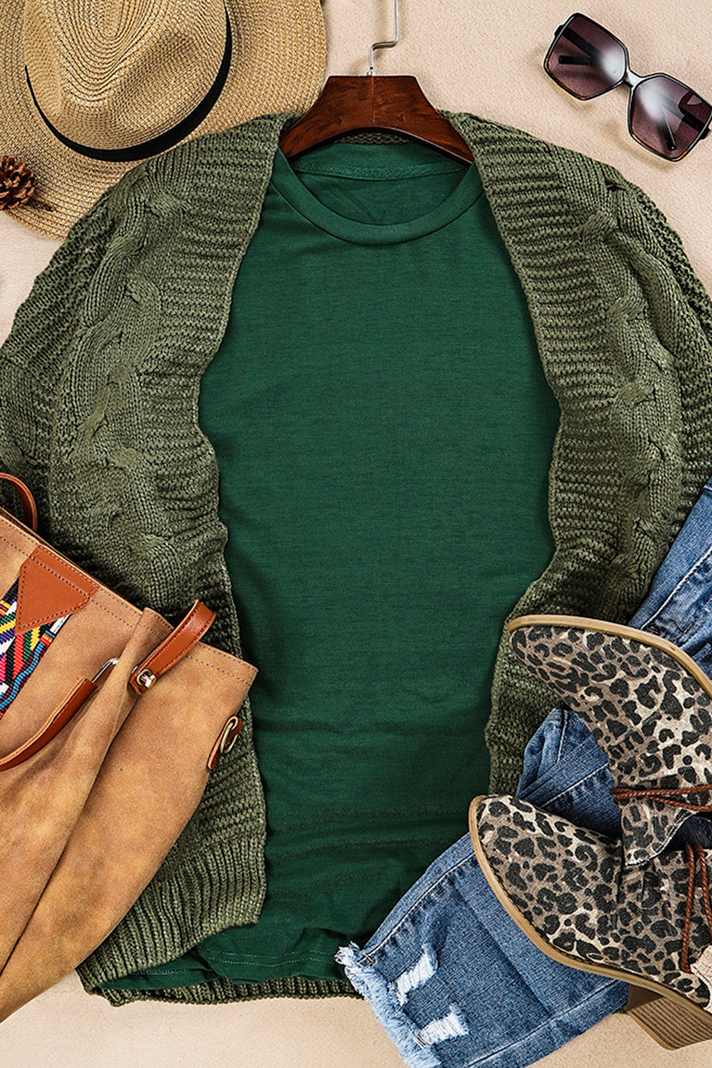 Tee for Women Solid Color Crew Neck Everyday Style