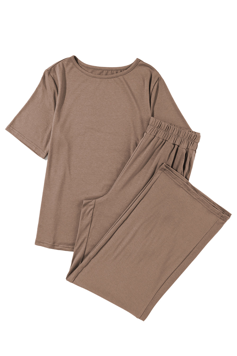 Women's T-Shirt 2-Piece Wide-Leg Pants Set