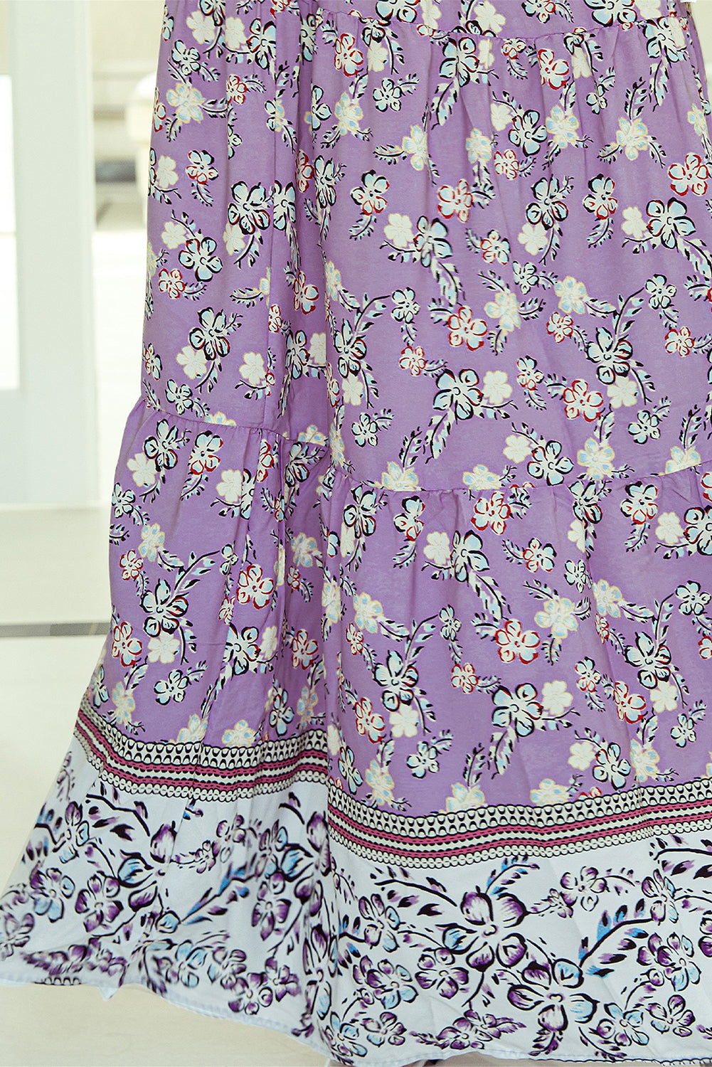 Skirt for Women Shirred High-Rise Maxi Floral-Print