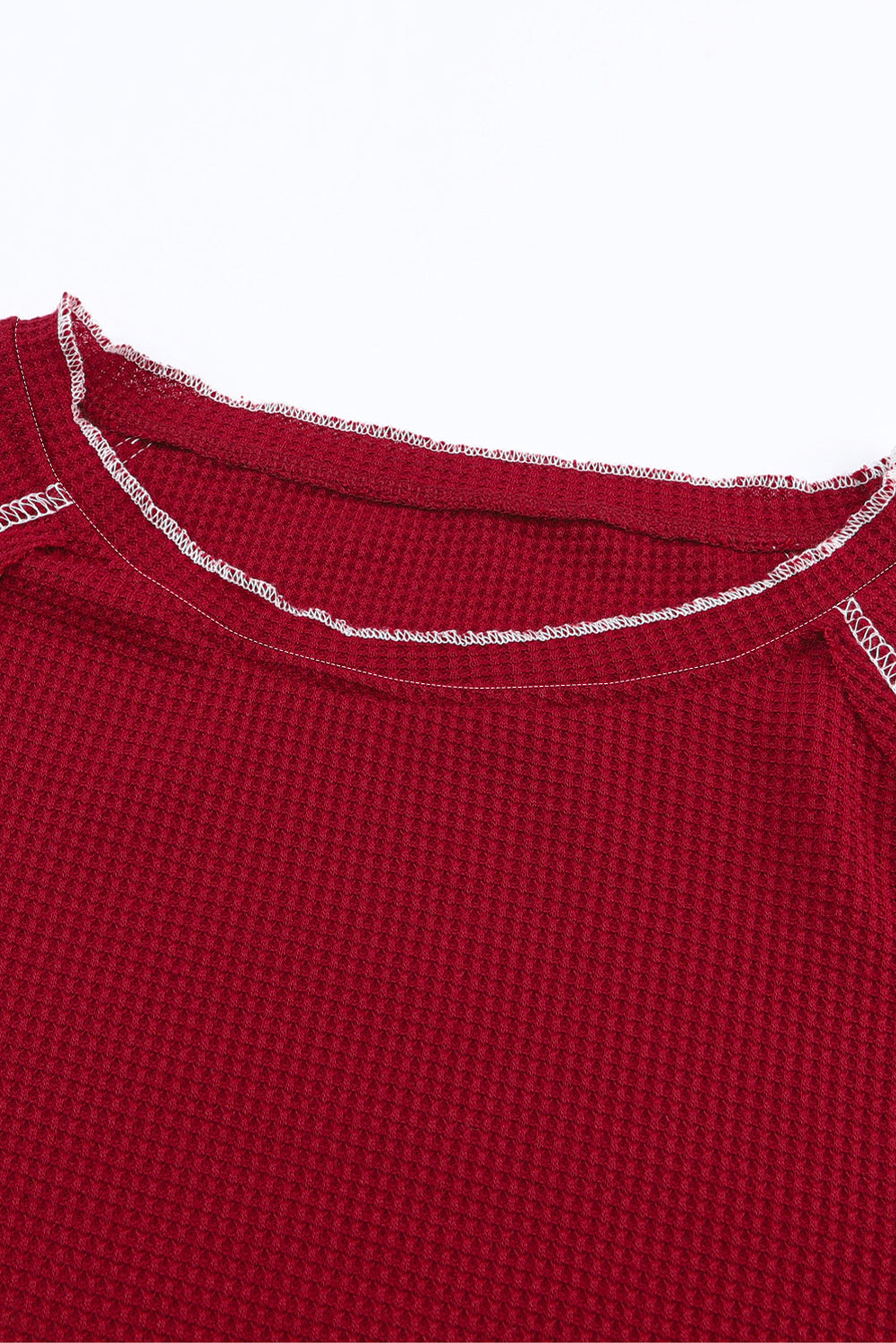 Women's Long-Sleeve Textured Round Neck Top