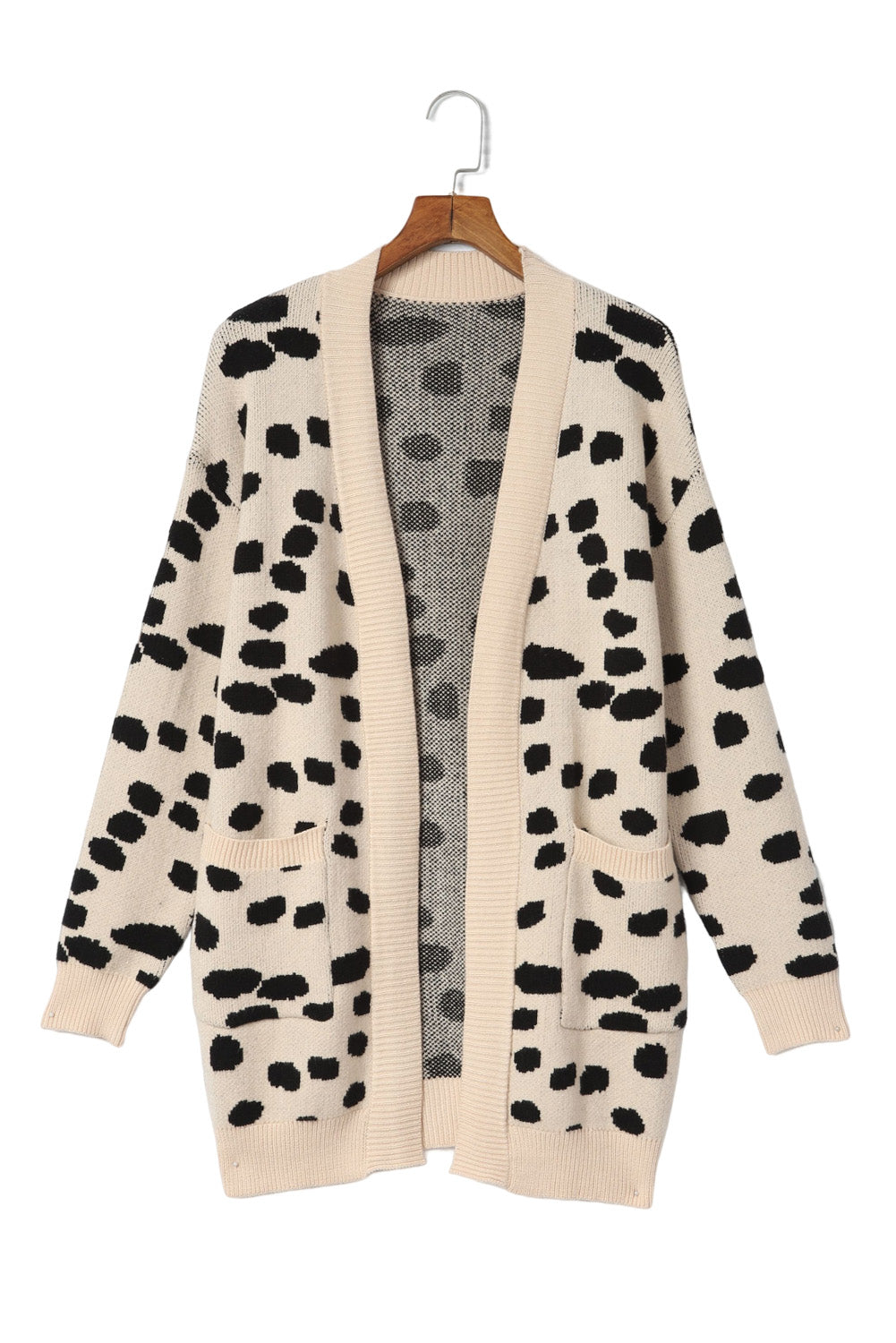 Women's Animal Spotted Pattern Open Front Cardigan