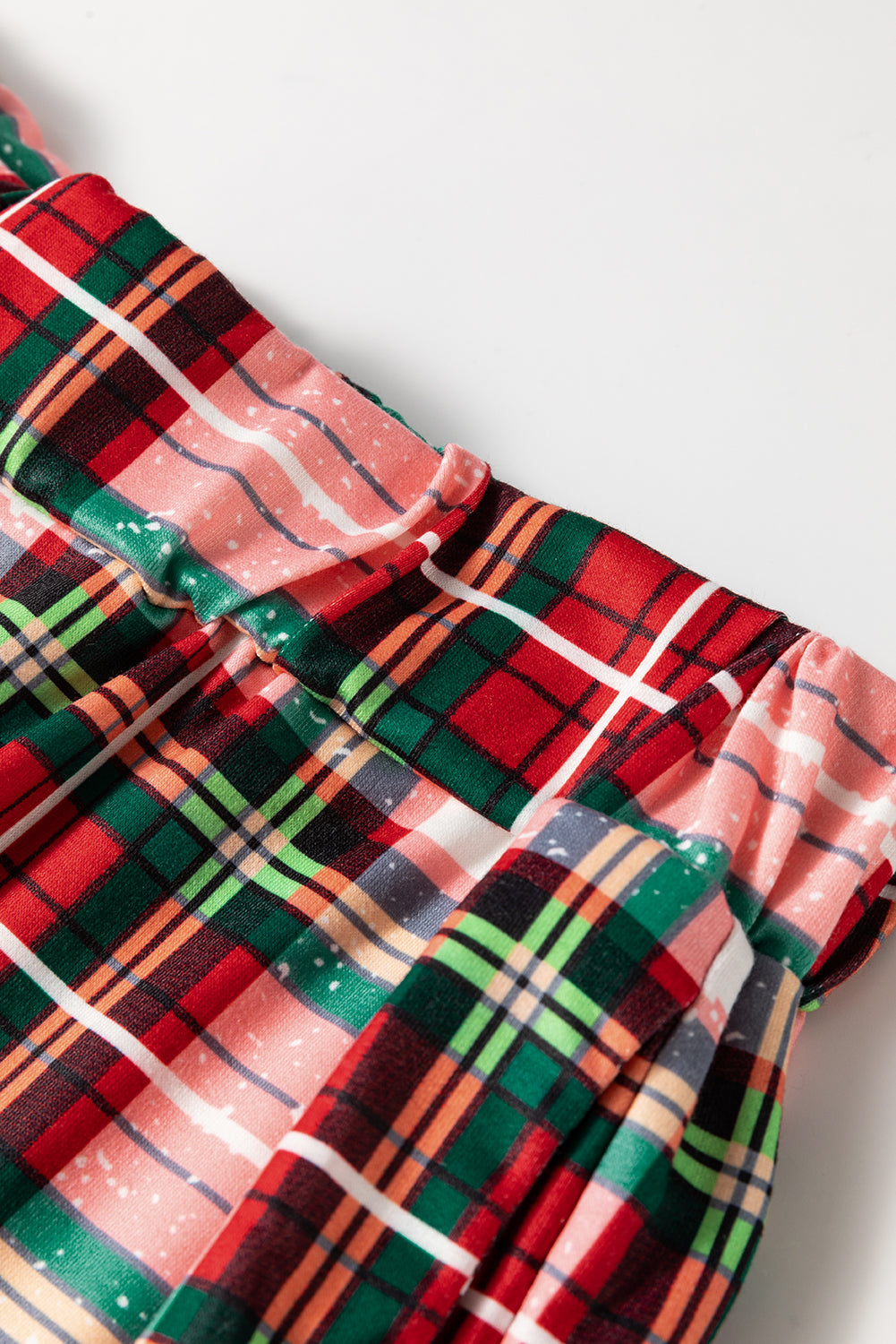 Christmas Top Plaid Allover and Pants Lounge Set