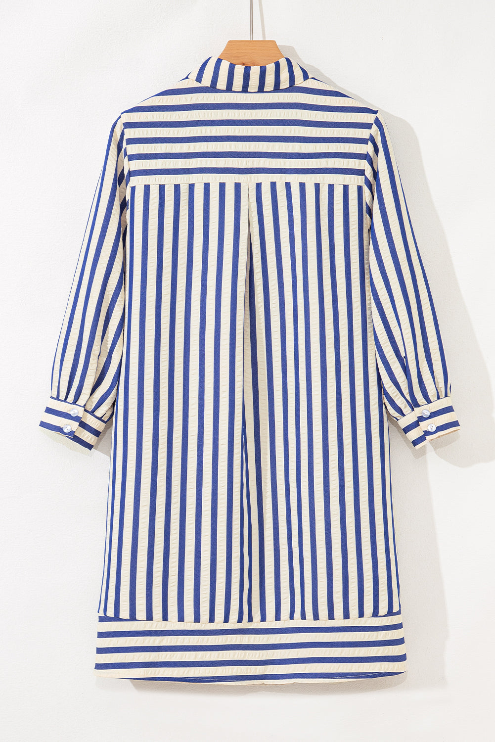 Button Collared Half Side Pockets Easy-Fit Fit Mini Dress