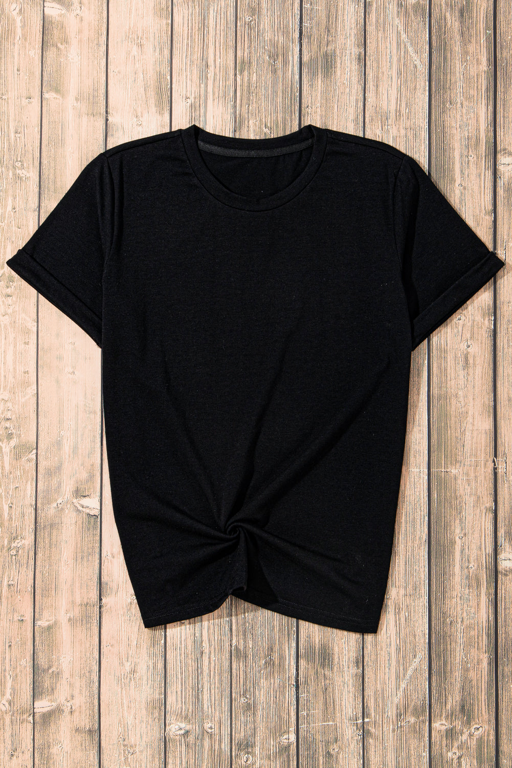 Women's Tee Featuring Crew Neck Everyday Plain