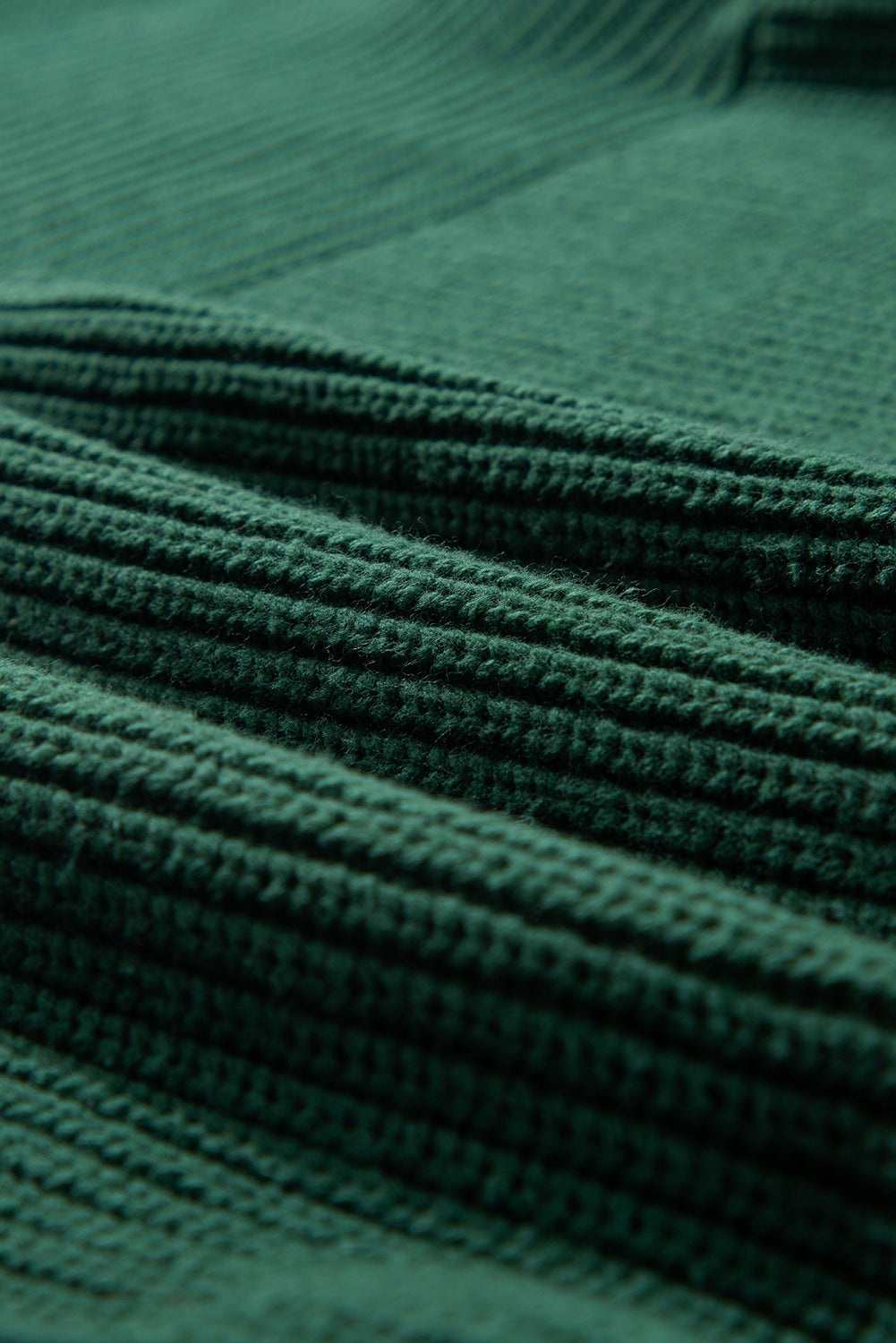 Textured Knit Crewneck Lantern Sleeve Sweater