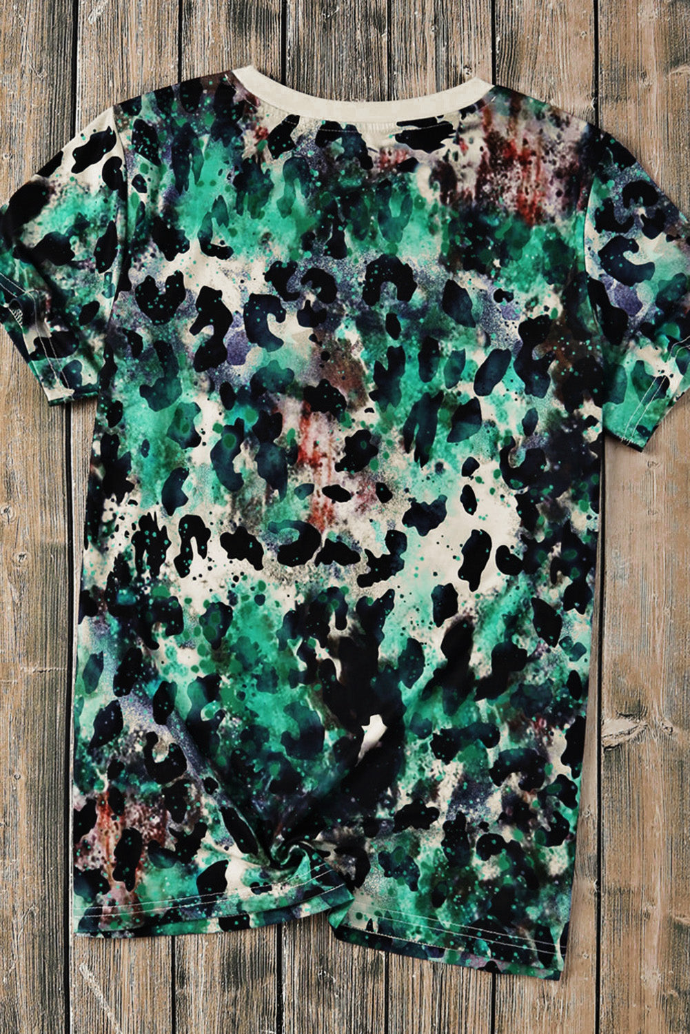 Women's T Shirt with Blank Graphic-Print Dyed Print