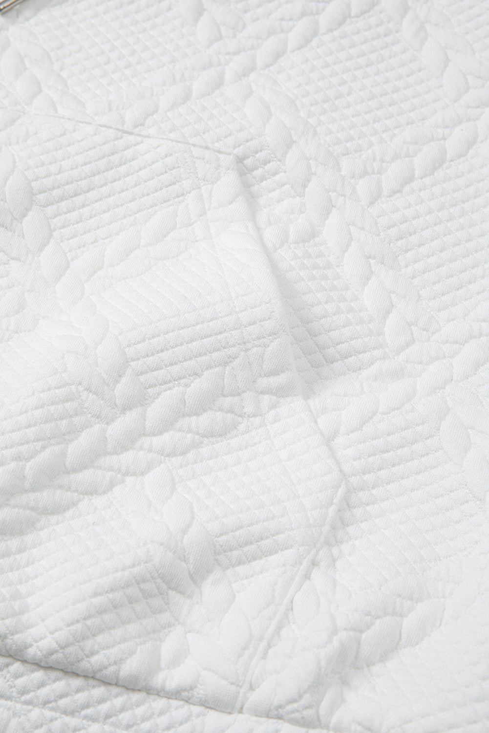 Cable Kangaroo Lattice Texture Pocket Hoodie