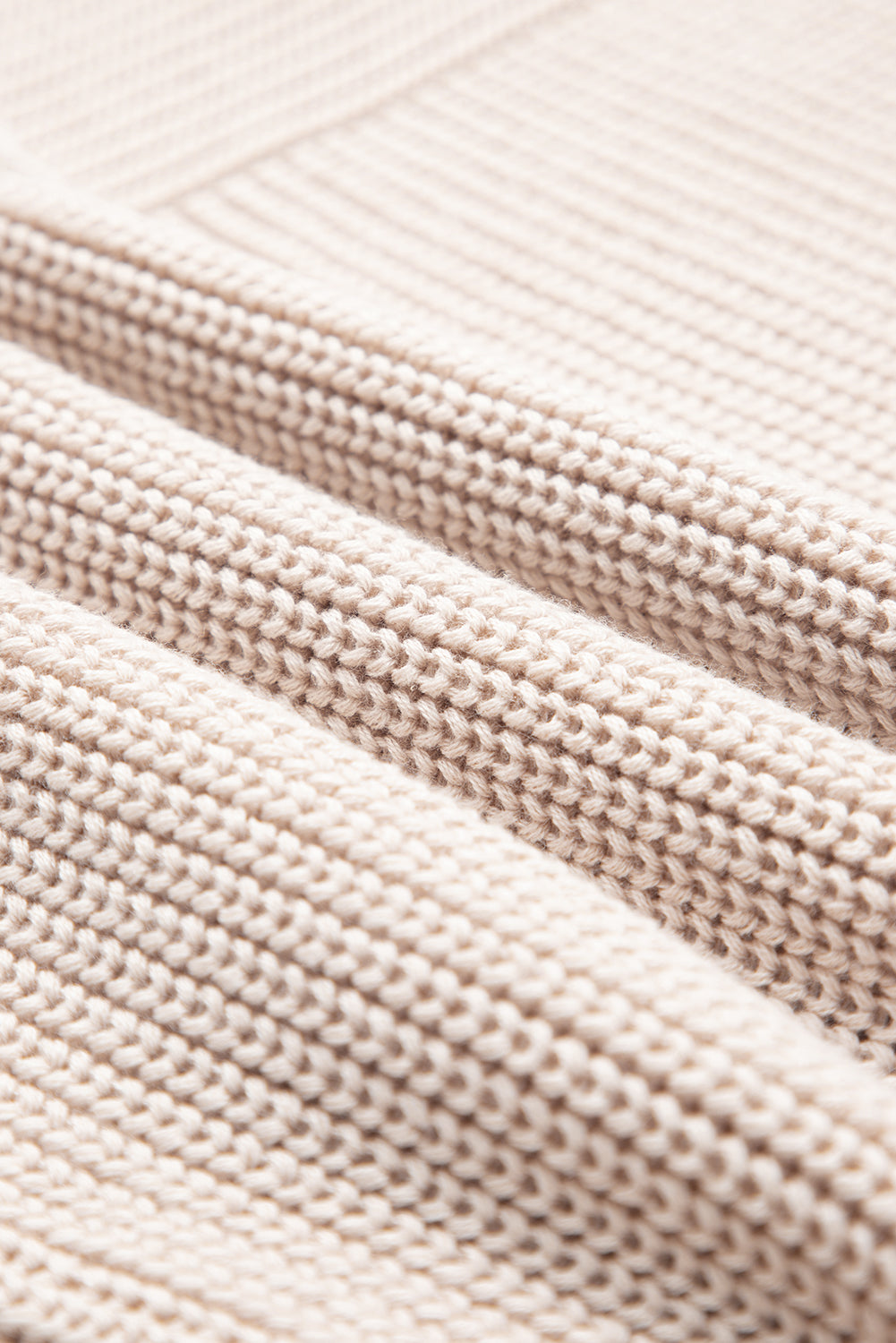 Texture Patchwork Mixed Patchwork Knit Puff Sleeve Knit Top