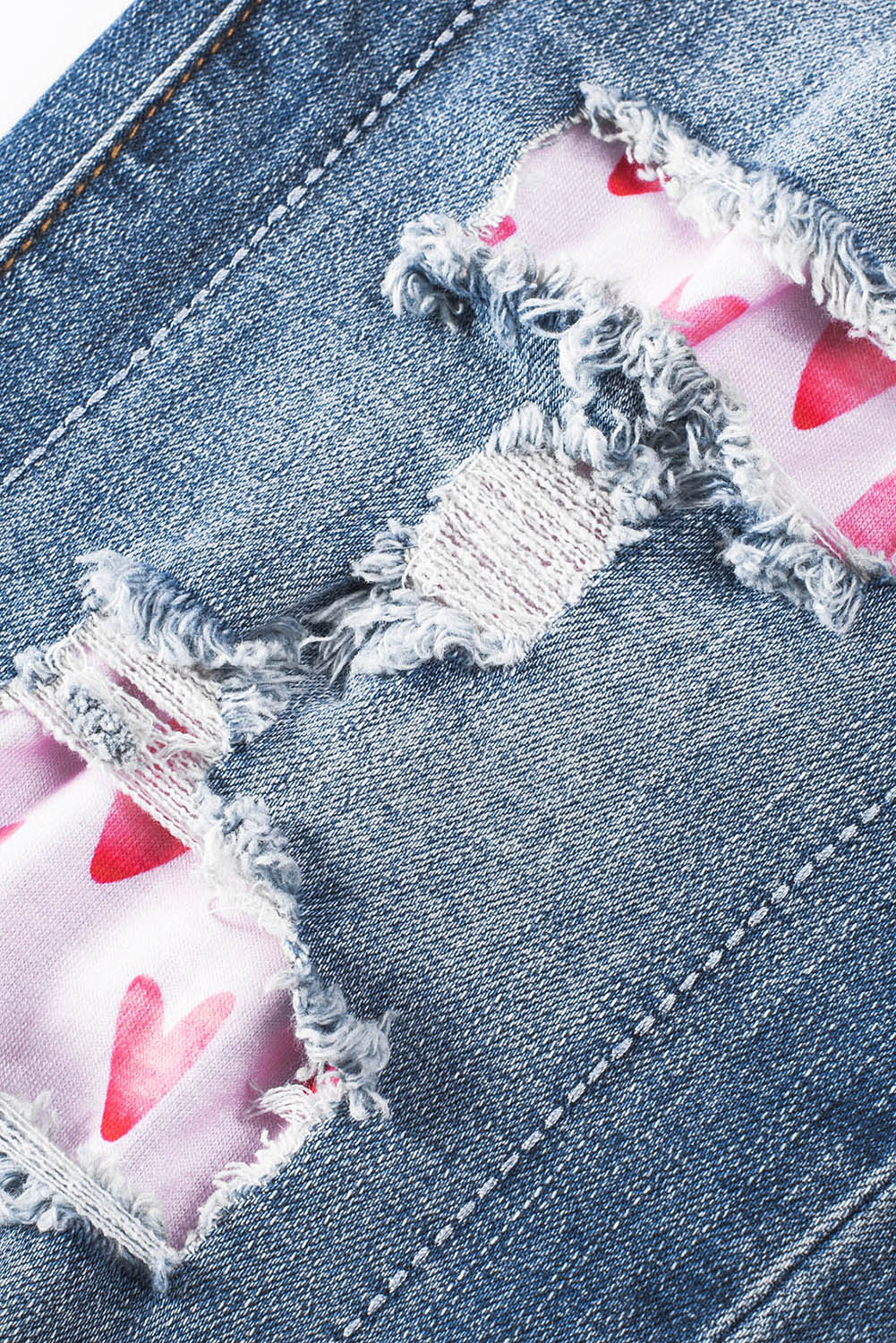 Women's Heart Patchwork Valentines Day Jeans
