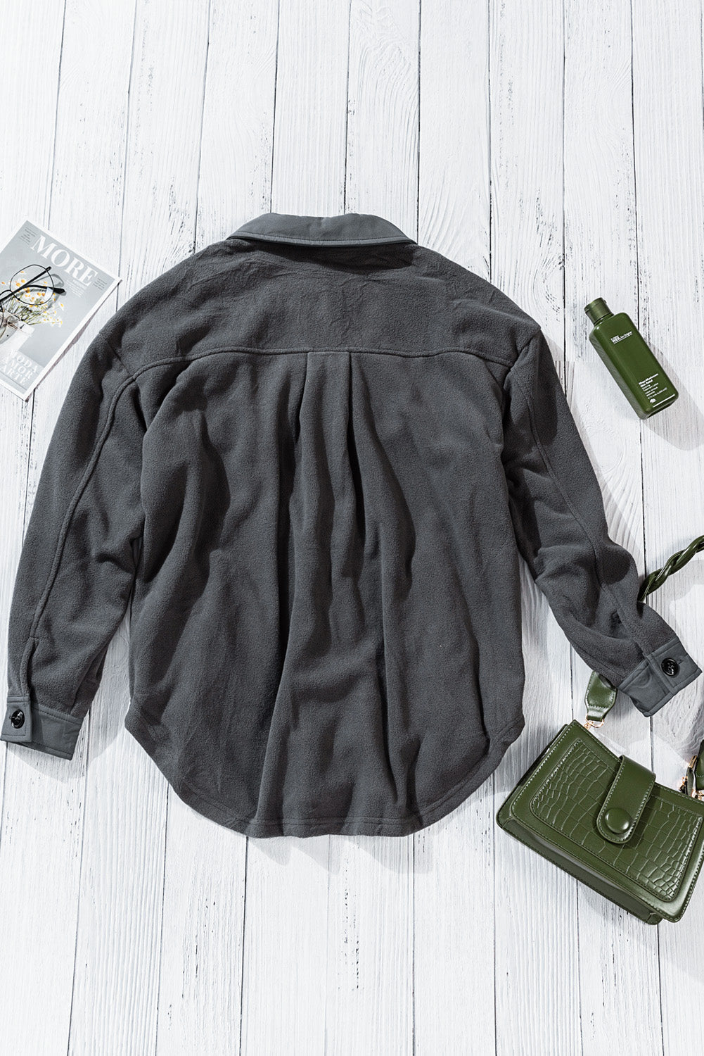 Women's Turn Down Collar Shirt Jacket