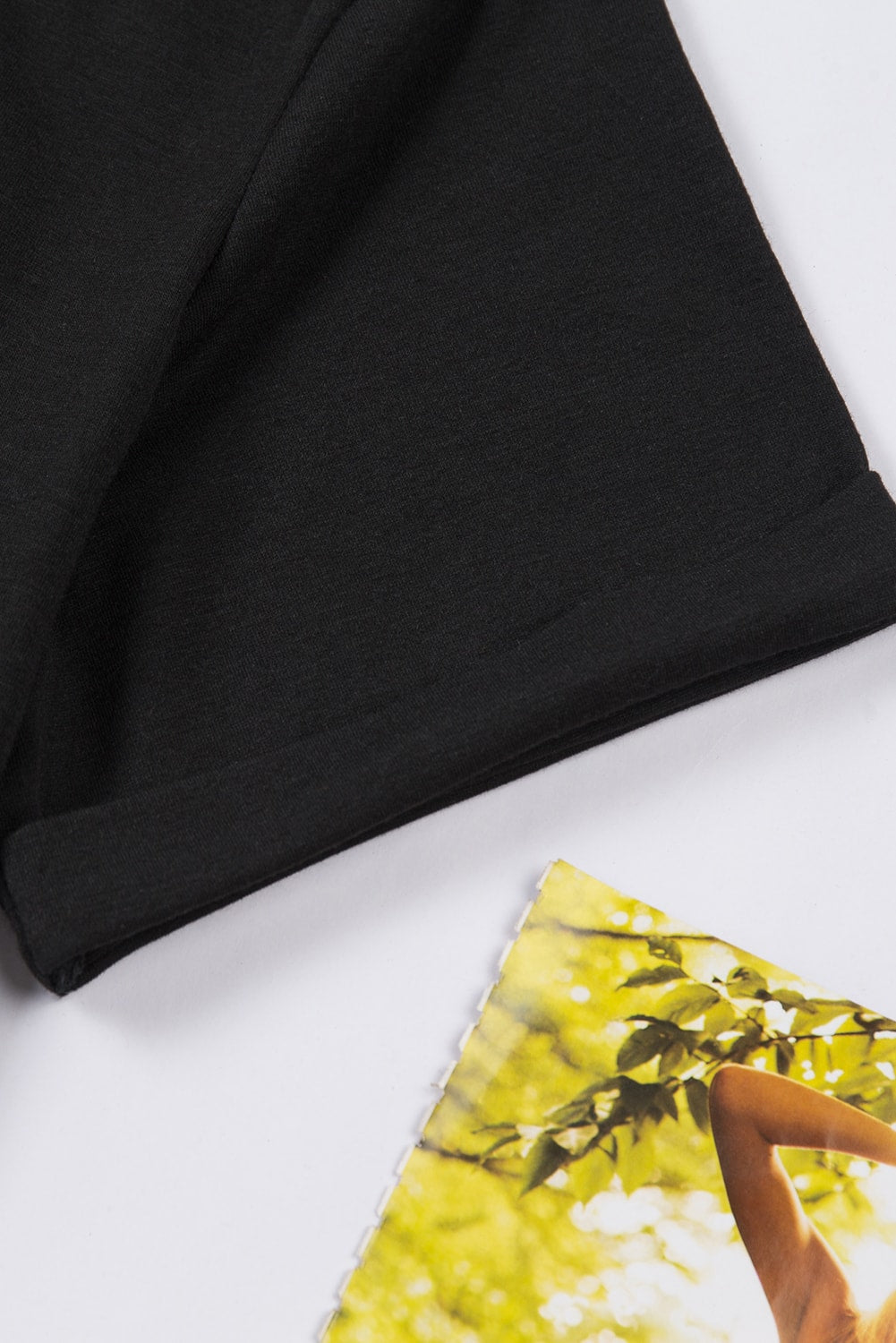 Women's Tee with Crew Neck Solid Color