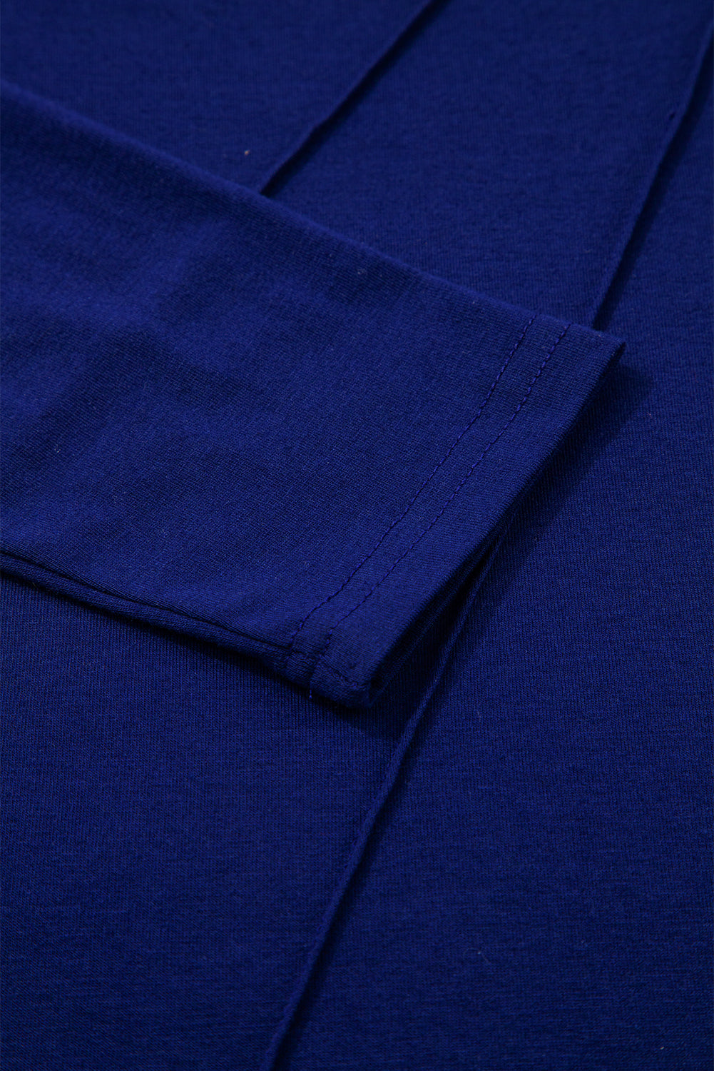 Detail Asymmetric Seam Solid Long-Sleeved Top