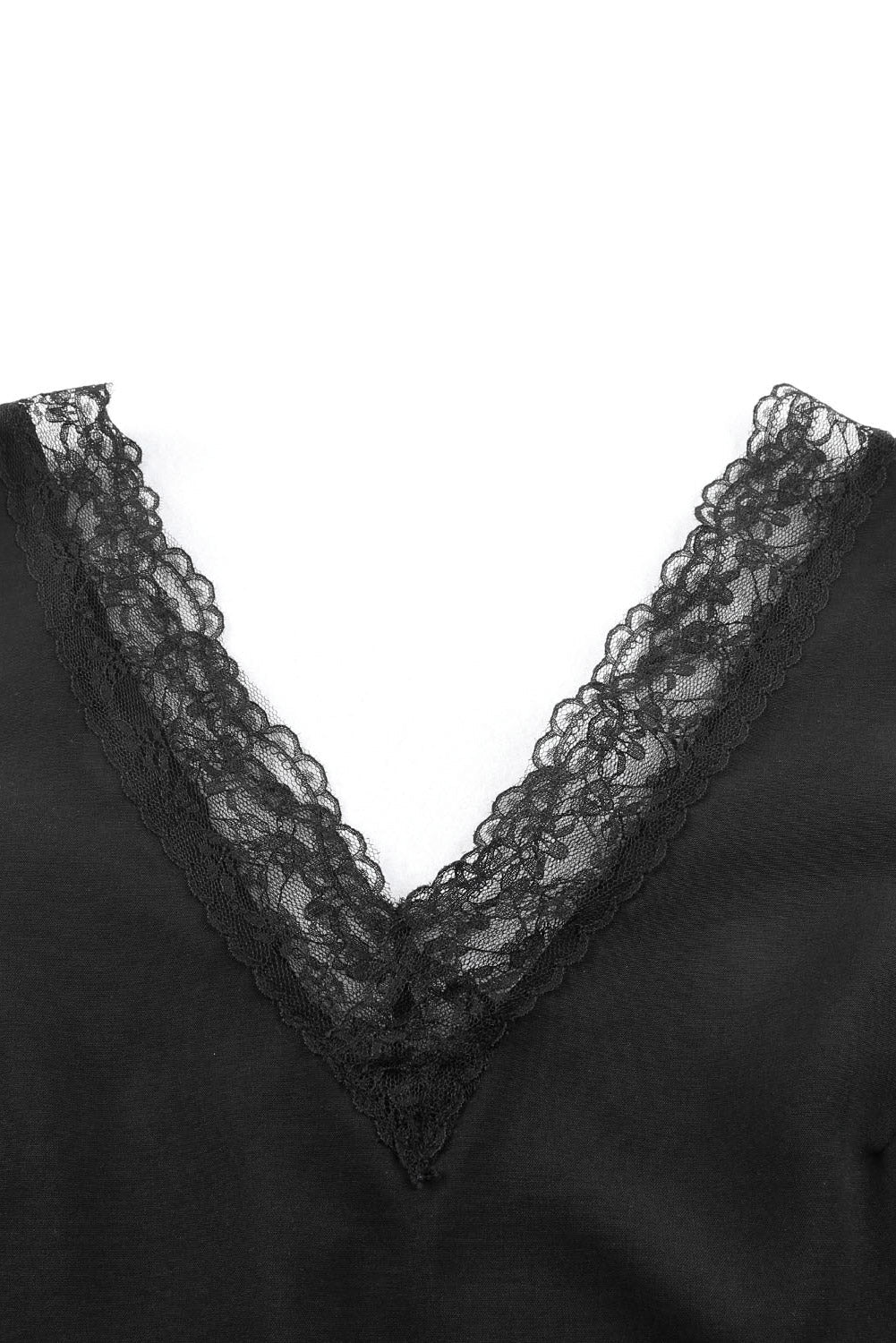Women's Tank Top with Lace-Trimmed Splicing Open-Back