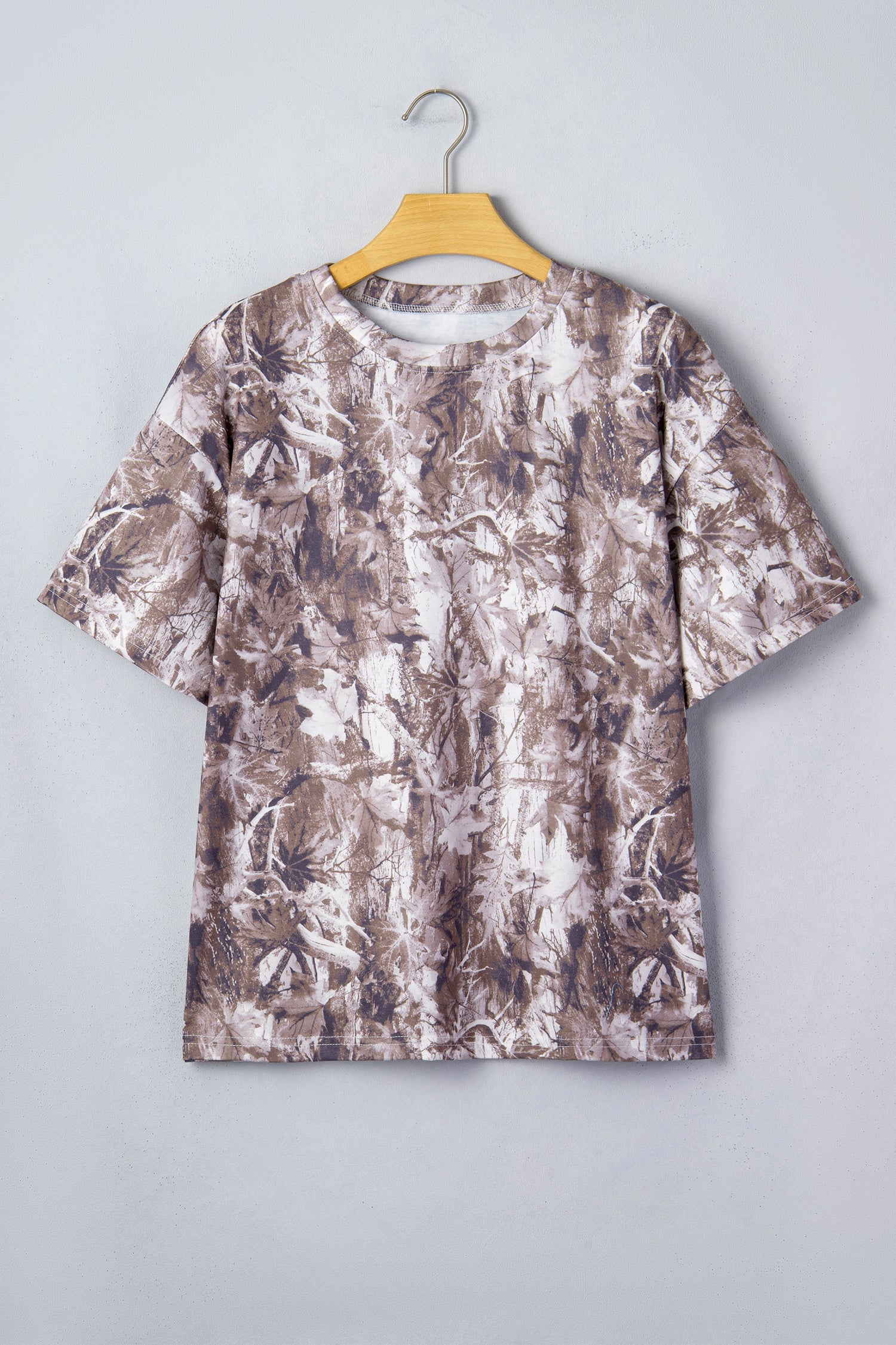 Camouflage Everyday Khaki Woodland Print Drop-Shoulder Tunic Tee