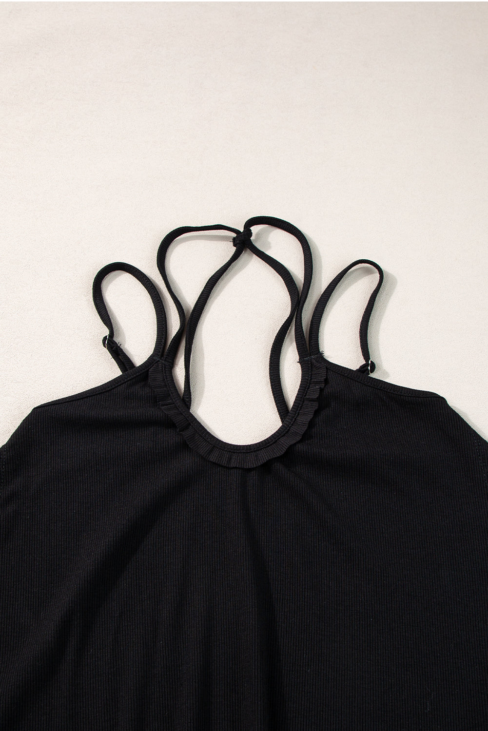 Women's Tank Top Featuring Double Straps Exposed Seam