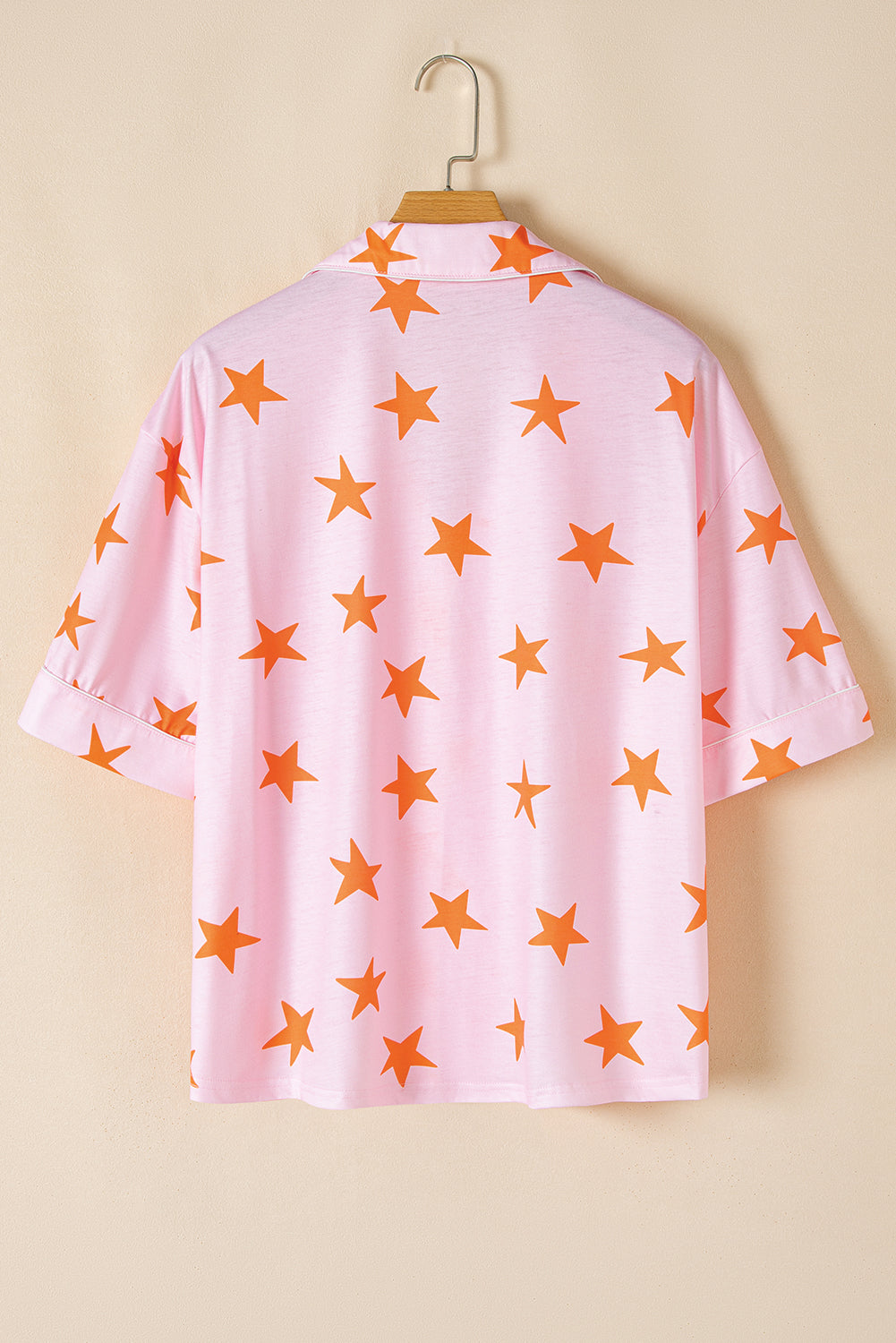 Stars and Short-Sleeved Shirt Shorts Bamboo Pajama Set