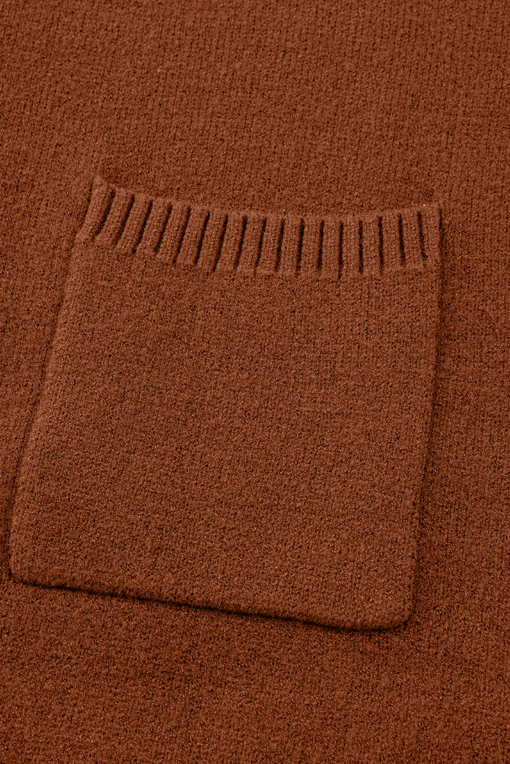 Neck Rib-Knit High Front Pockets Center Seam Shift Knit Top Dress