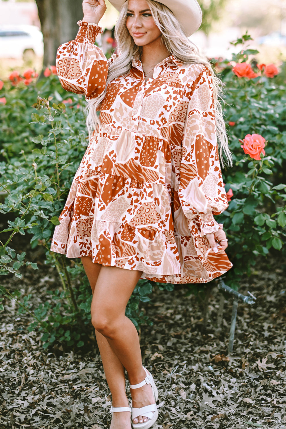Women's Dress with Swing Multi Pattern