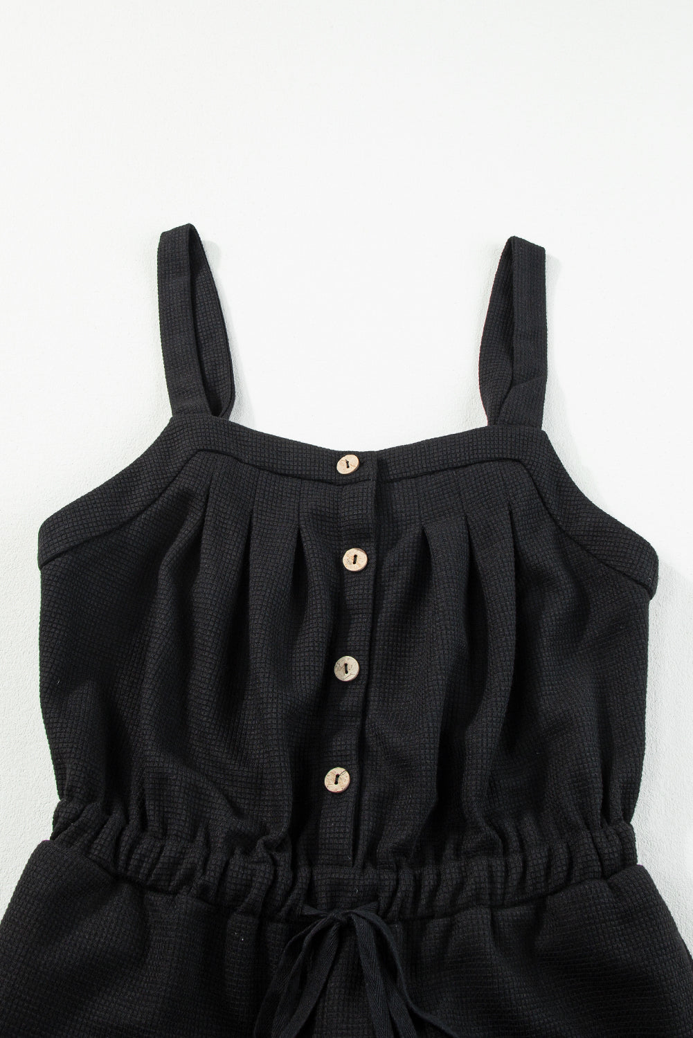 Jumpsuit for Women Button Drawcord Straps