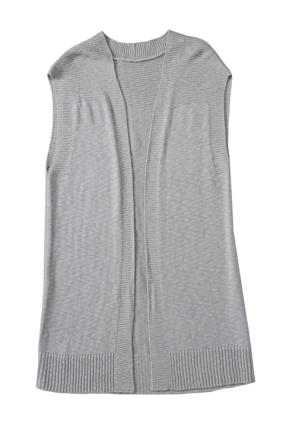 Women's Sweater Featuring Vest Cardigan Essential Gray