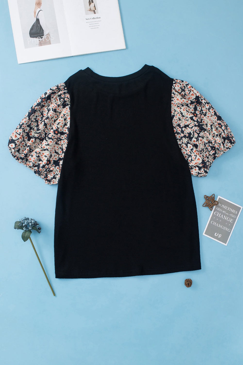 Women's Top with Daisy Plus Size Tunic