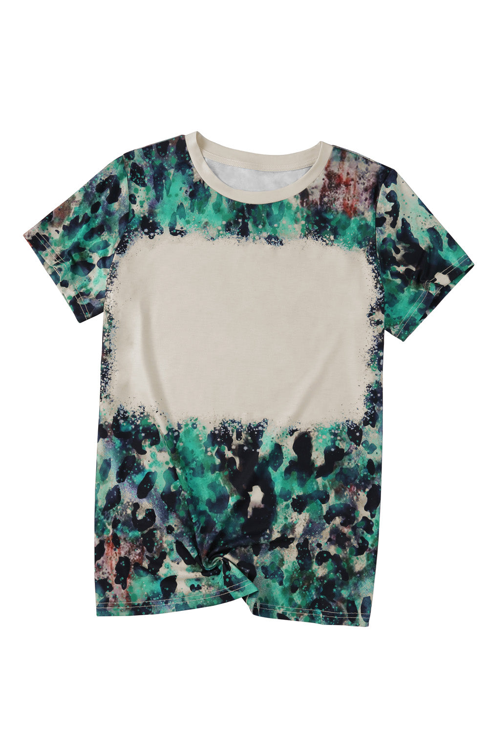 Women's T Shirt with Blank Graphic-Print Dyed Print