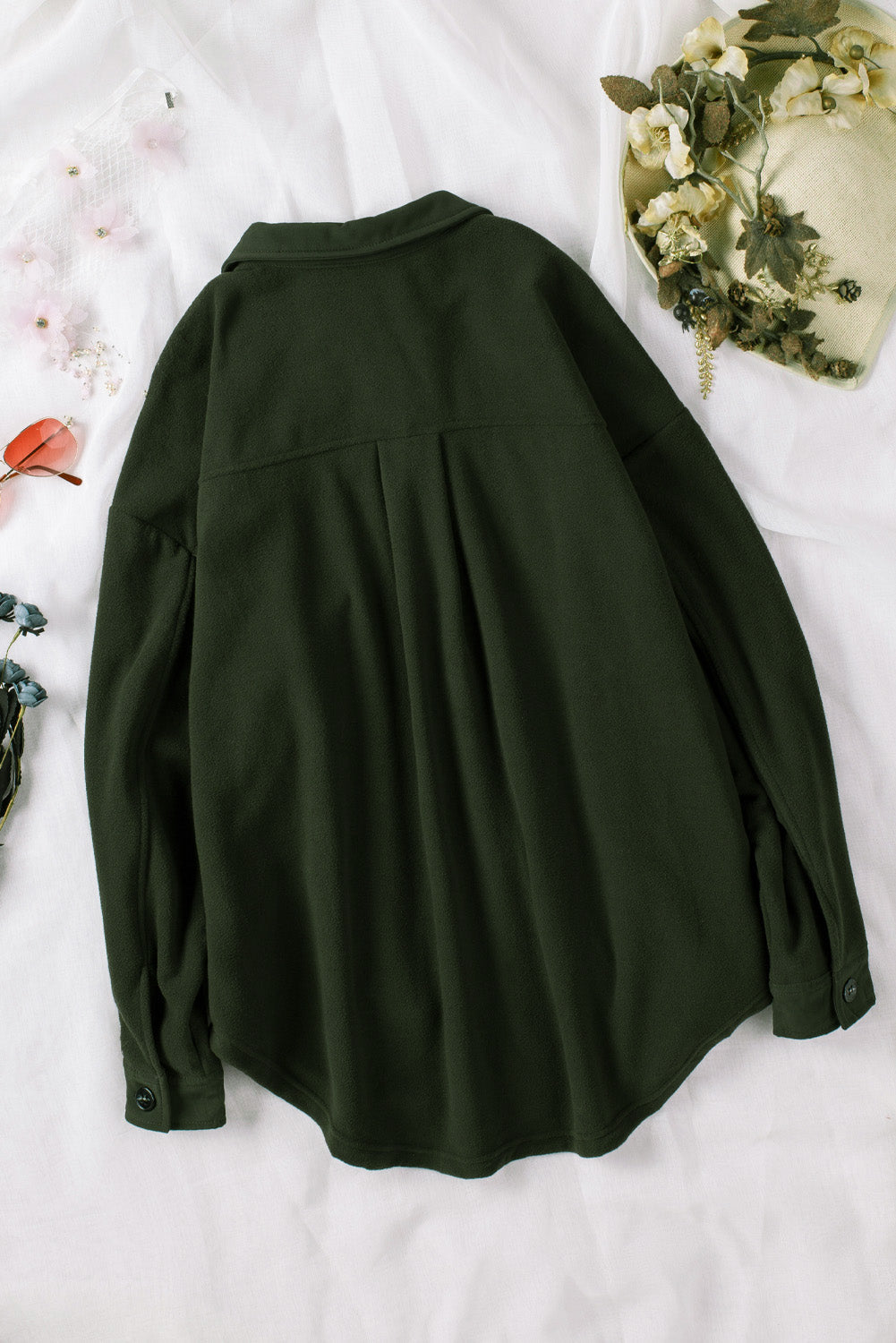 Shirt Jacket for Women Collar Button-Front