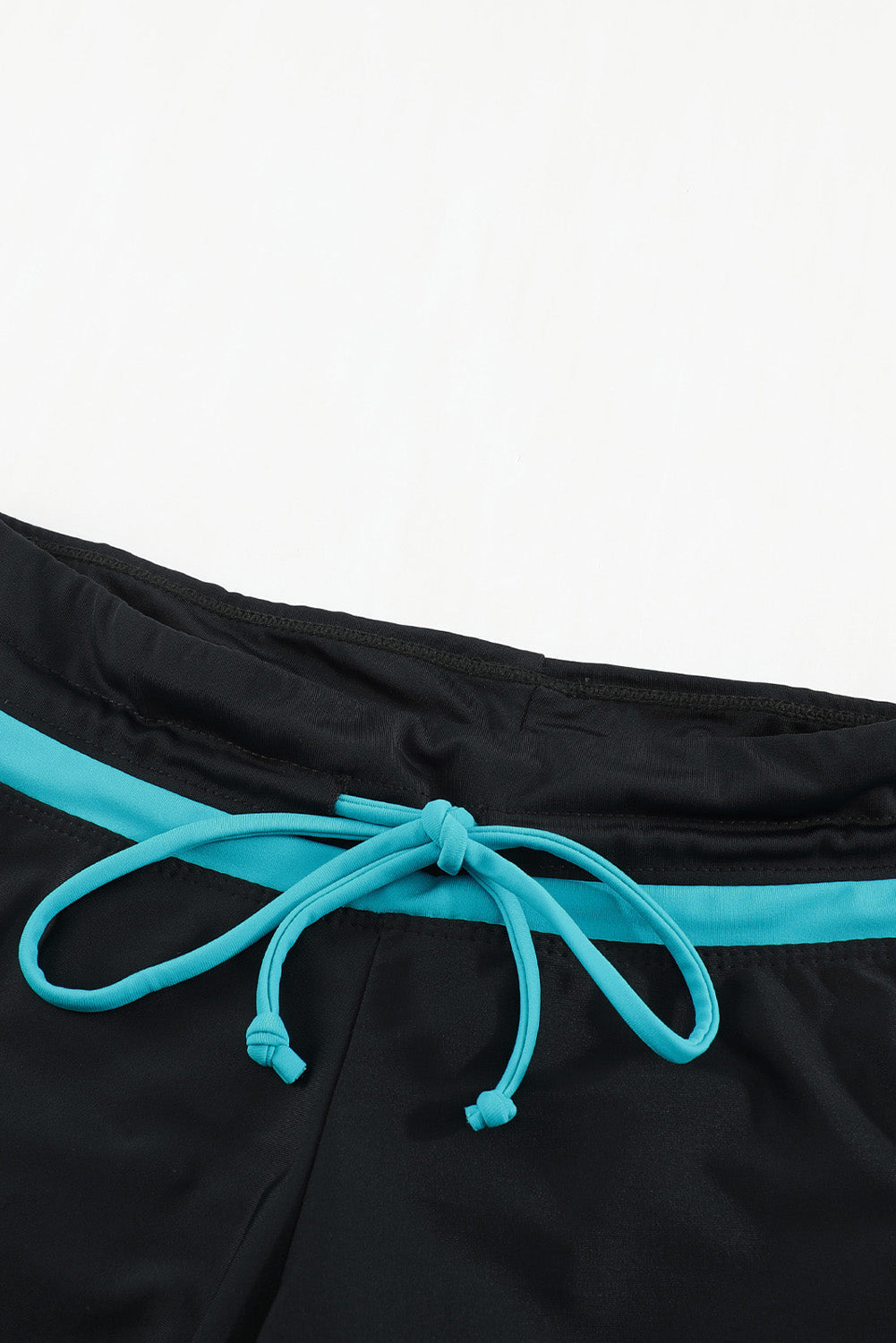 Blue Trim Black Women Swim Boardshort
