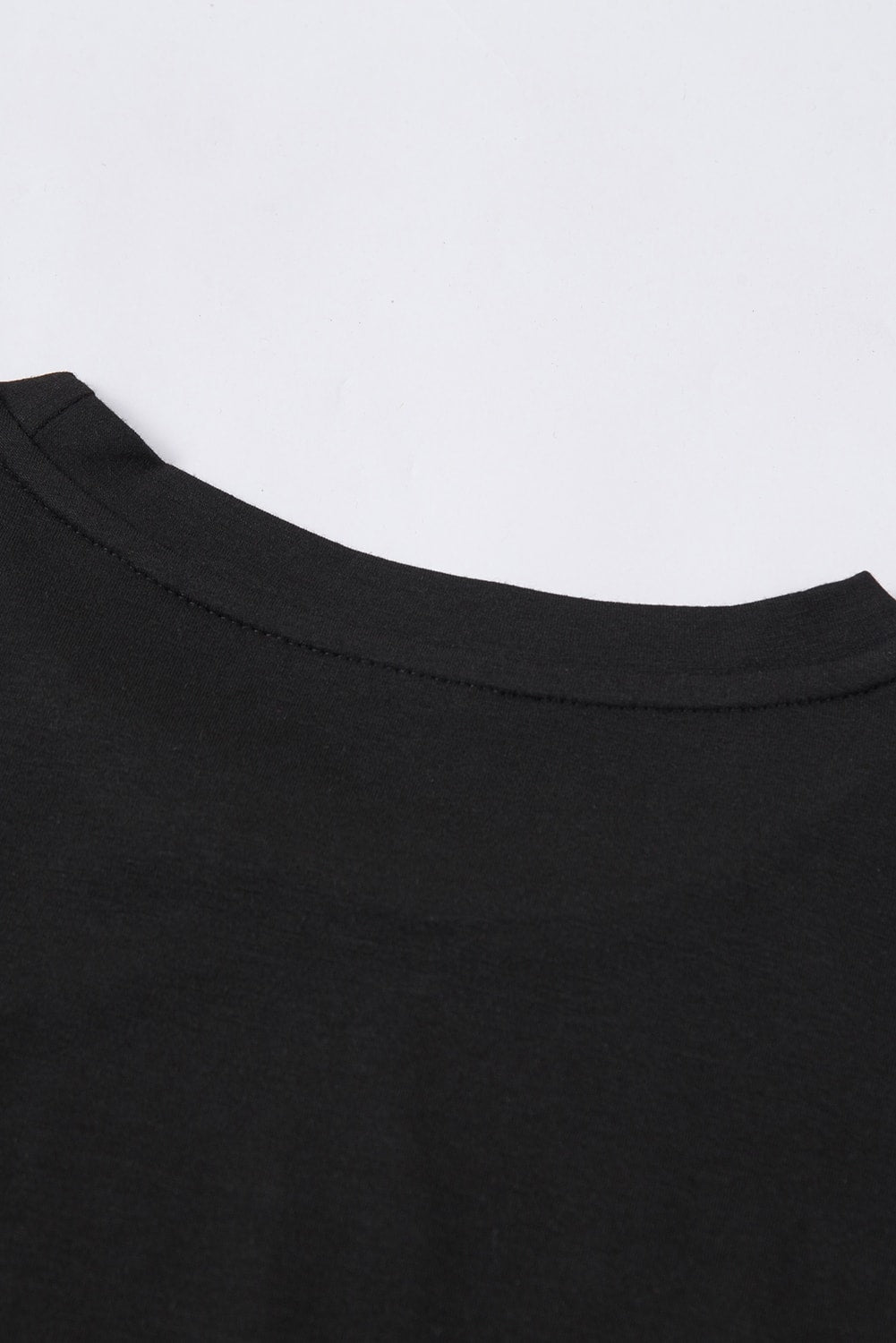 Women's Tee with Crew Neck Solid Color