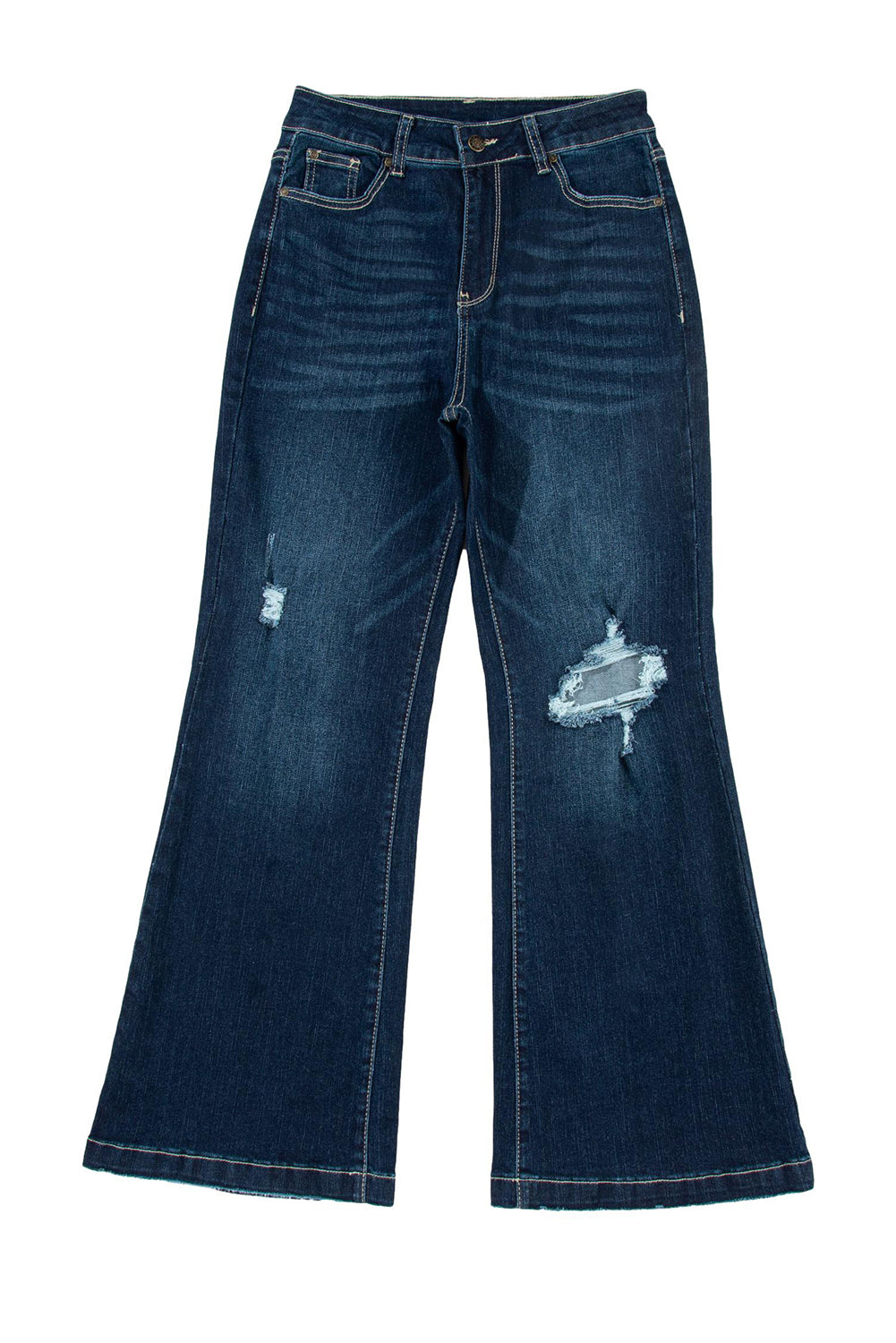 Jeans for Women Ripped Flared High Rise