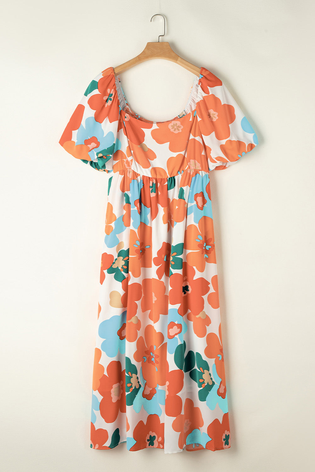 Women's Maxi Dress Featuring Flower Shirred Plus Size
