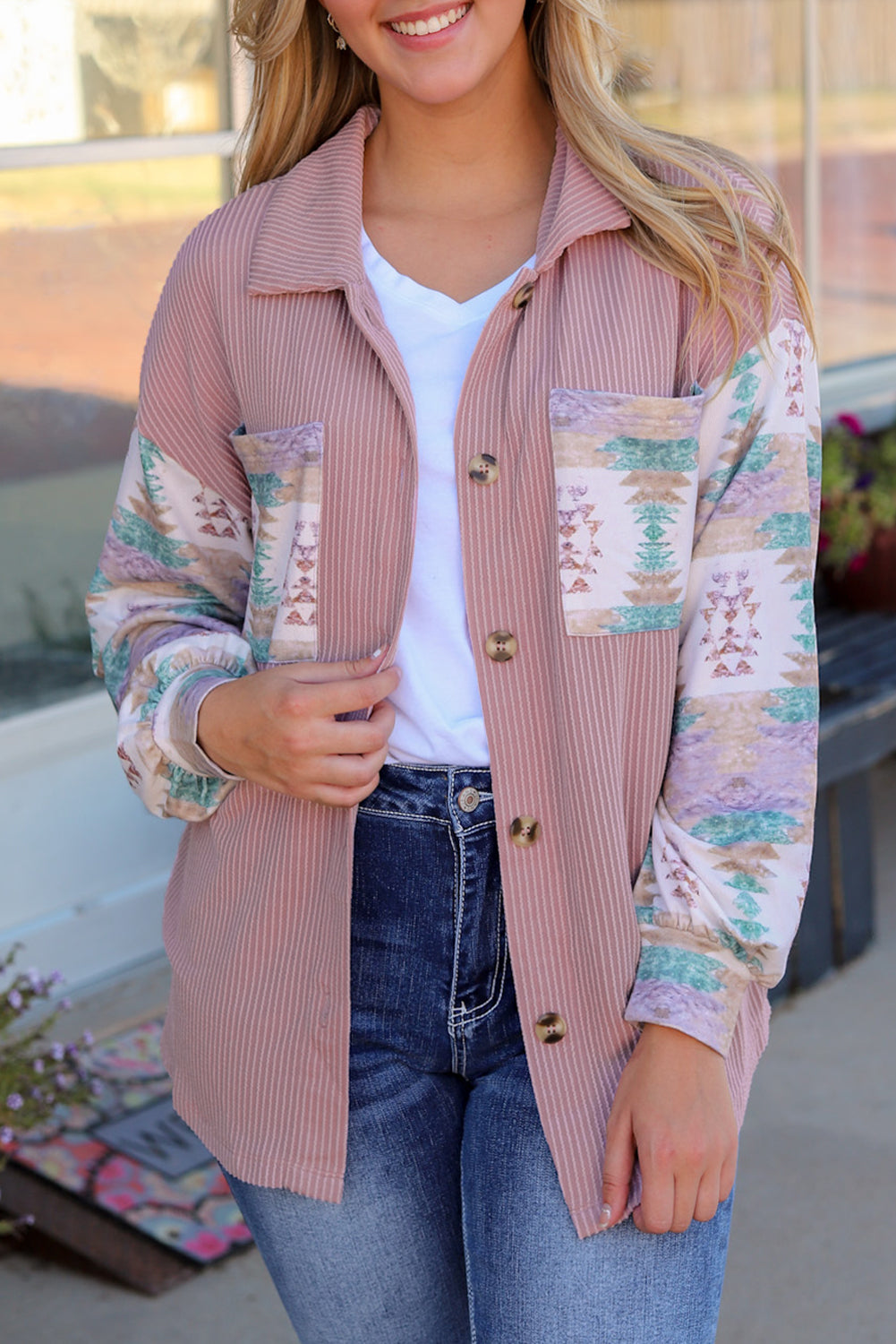 Women's Toltec Cord Contrast Shacket