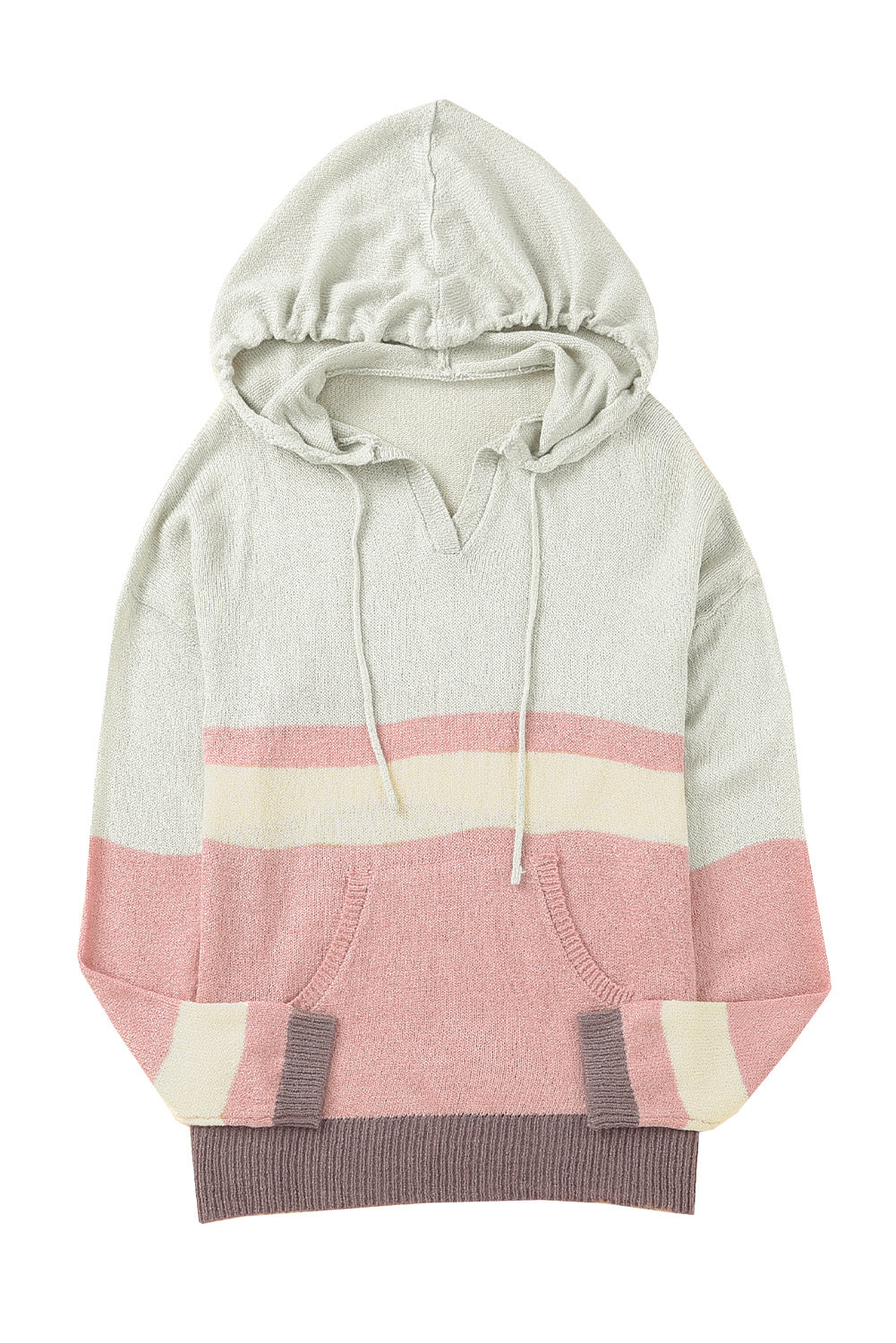Women's Hooded Sweater Featuring Knitted Kangaroo