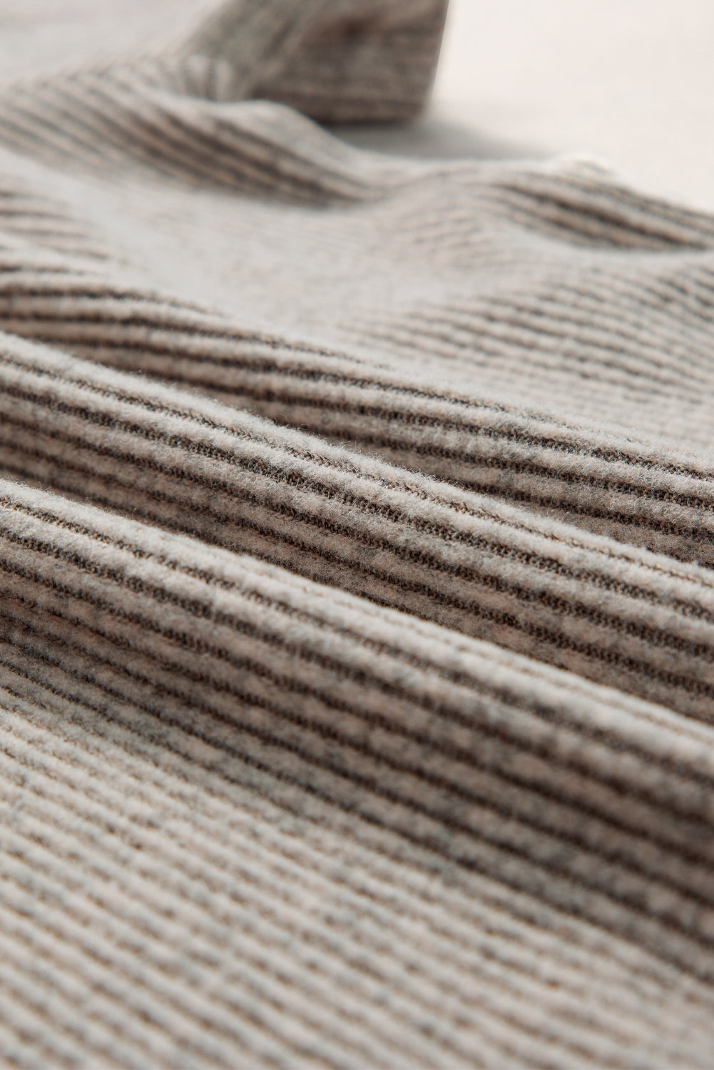 Women's Tee Featuring Rib-Knitted Strappy V Neck