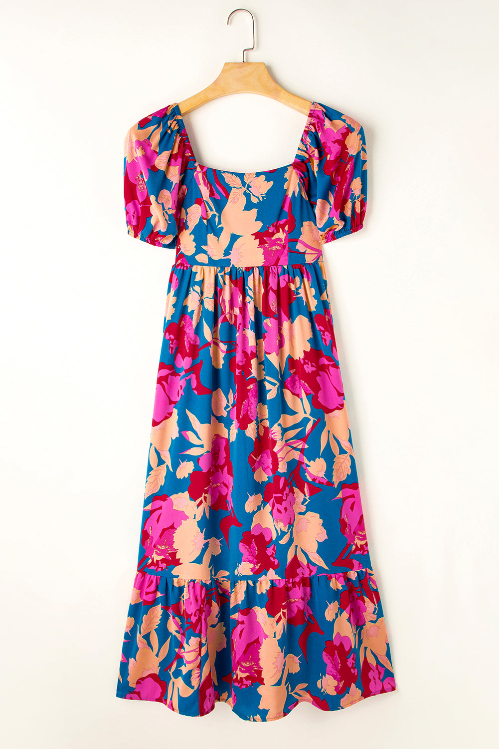 Women's Dresses with Square Neck Bubble Sleeve