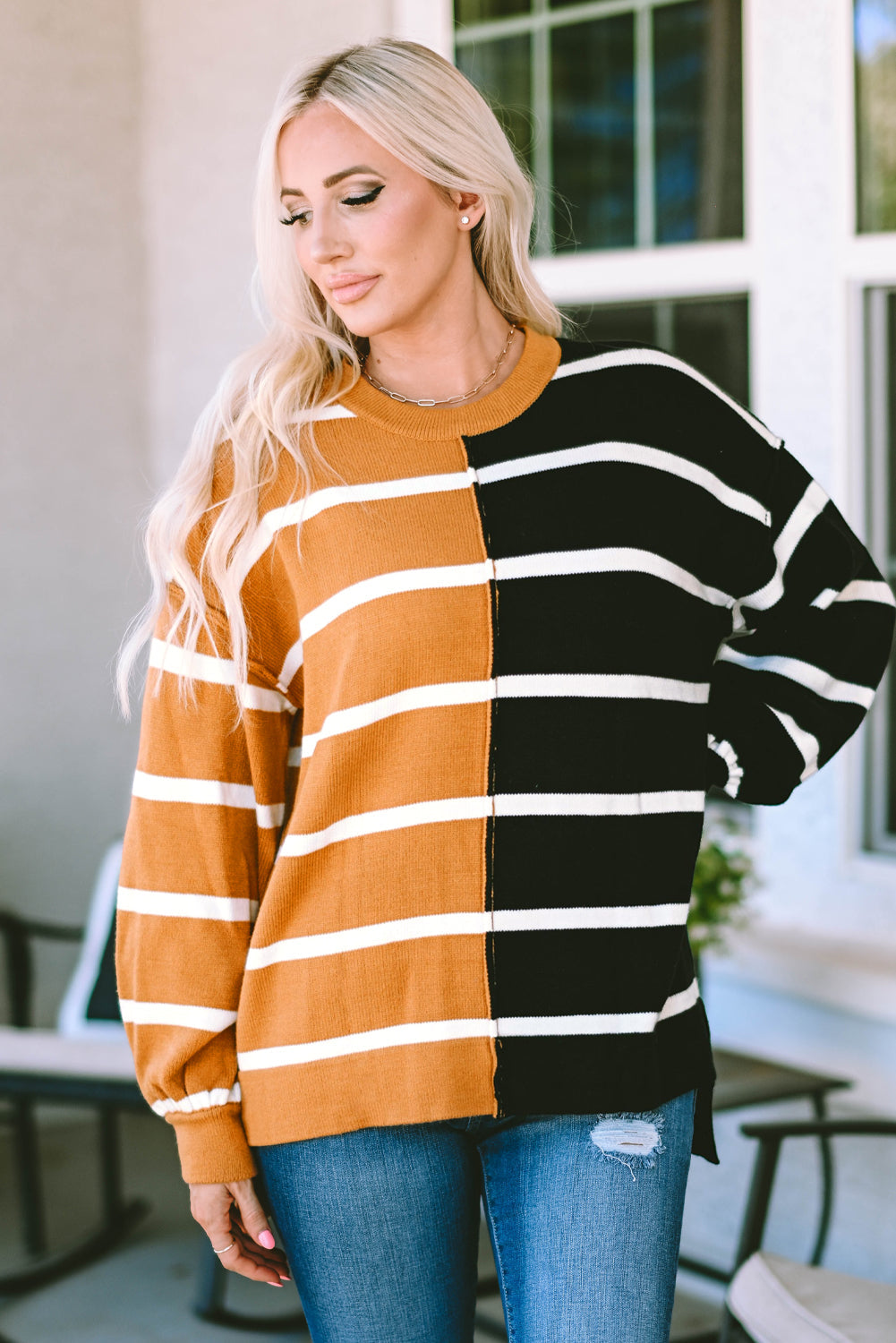 Women's Top Featuring Oversized Dropped Shoulder