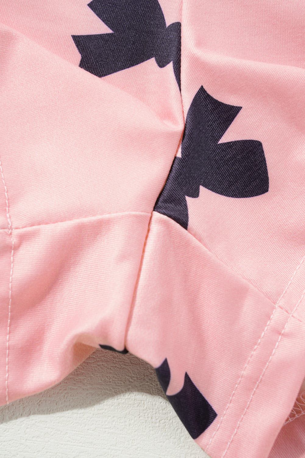 Short Bow Printed 2pcs Lounge Set