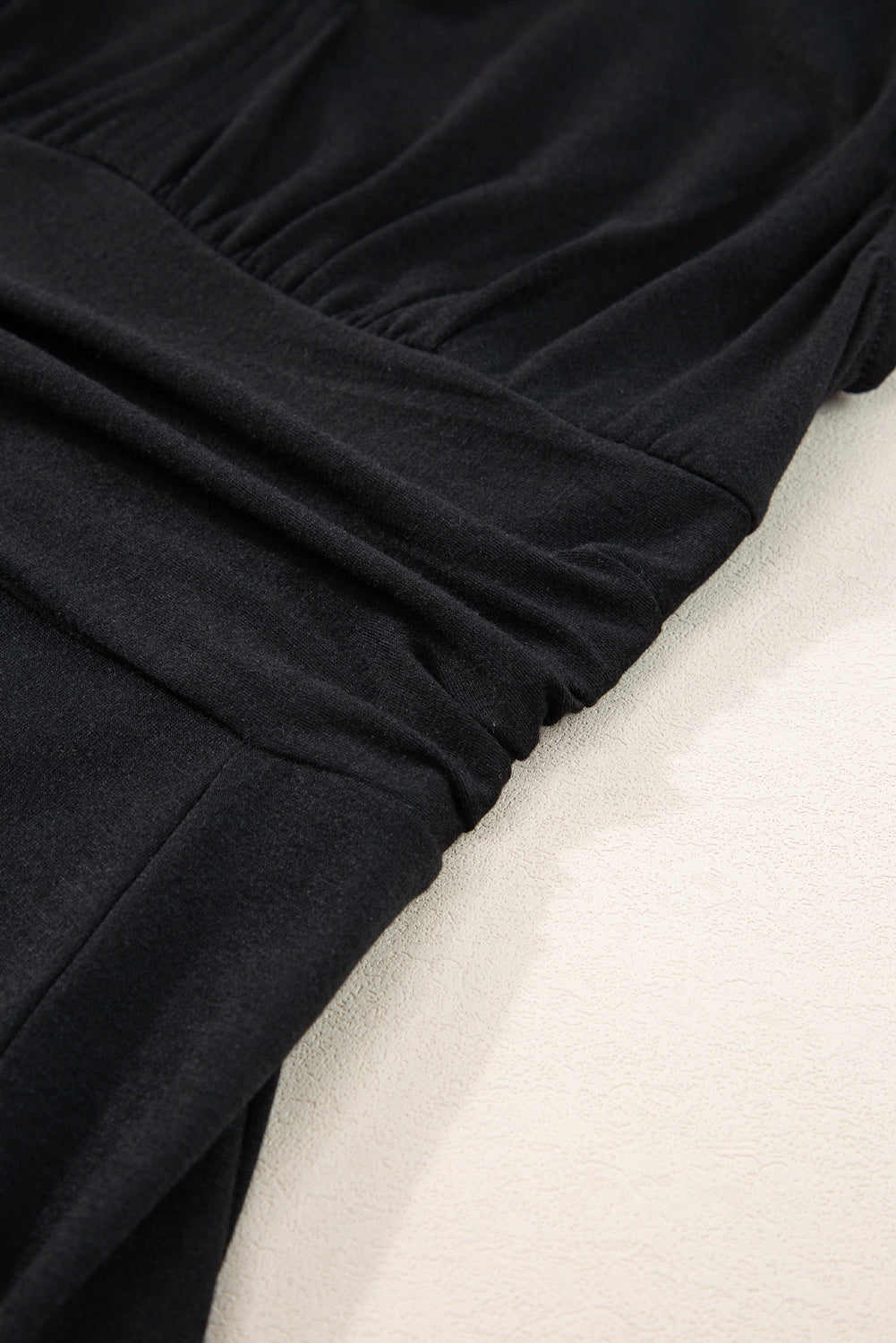 Women's Maxi Dress with Shirred High-Rise V Neck