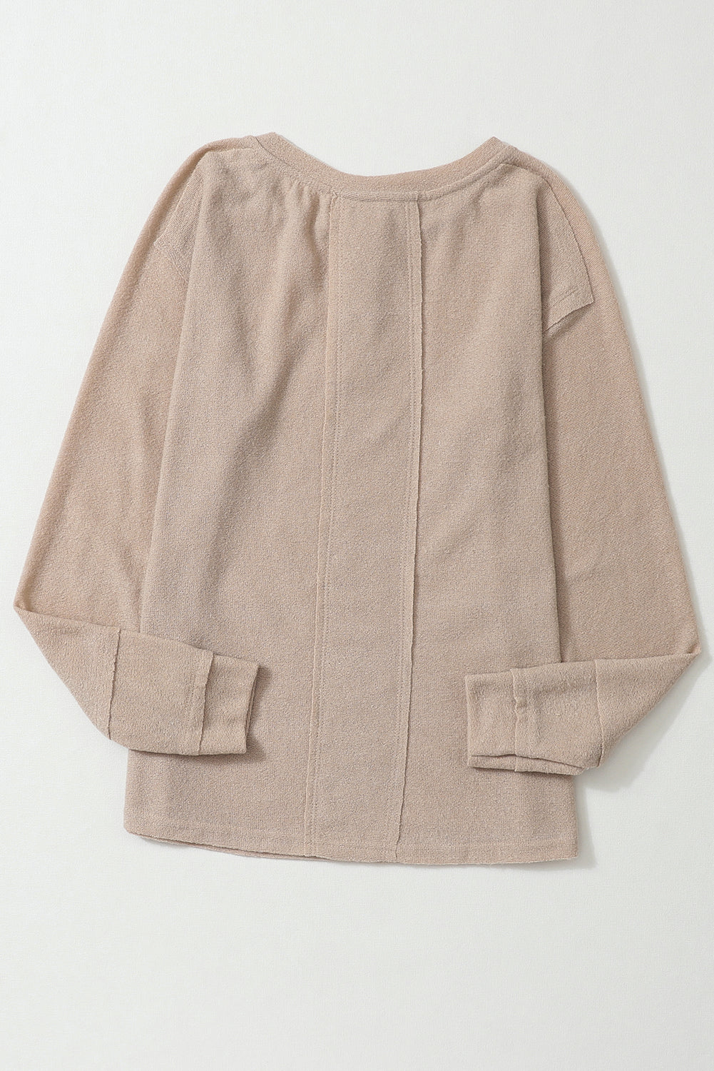 Women's Top Featuring Button Split Neck Retro