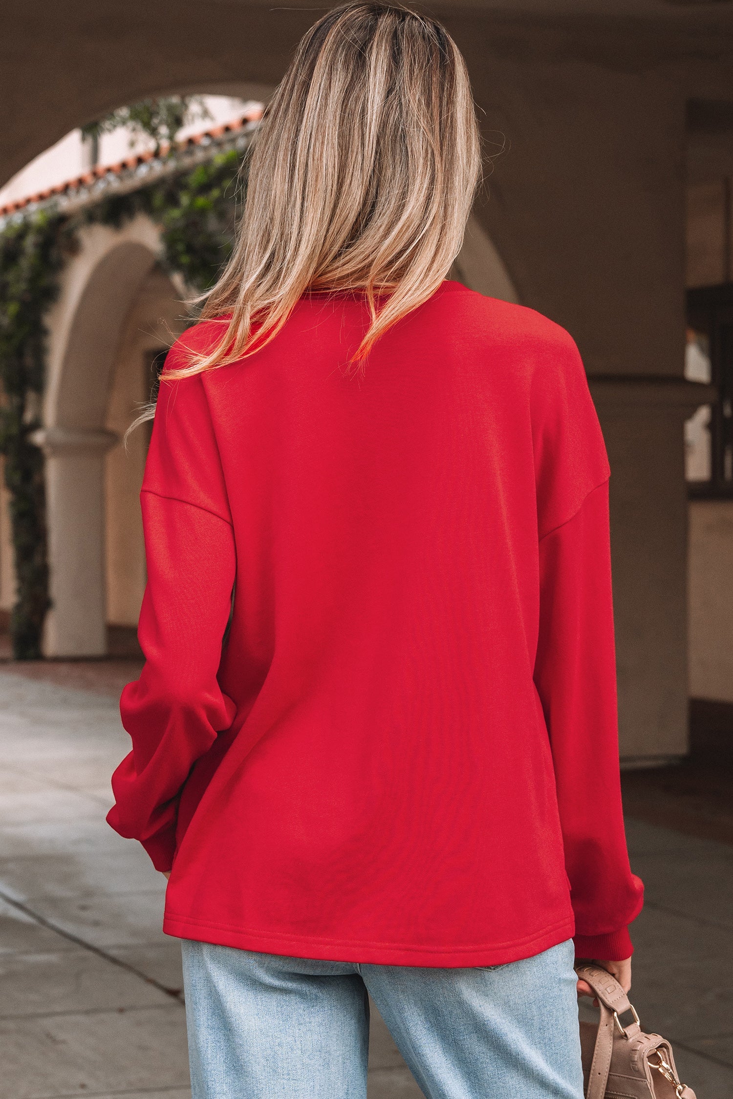 Double Christmas Tree Drop-Shoulder Sweatshirt
