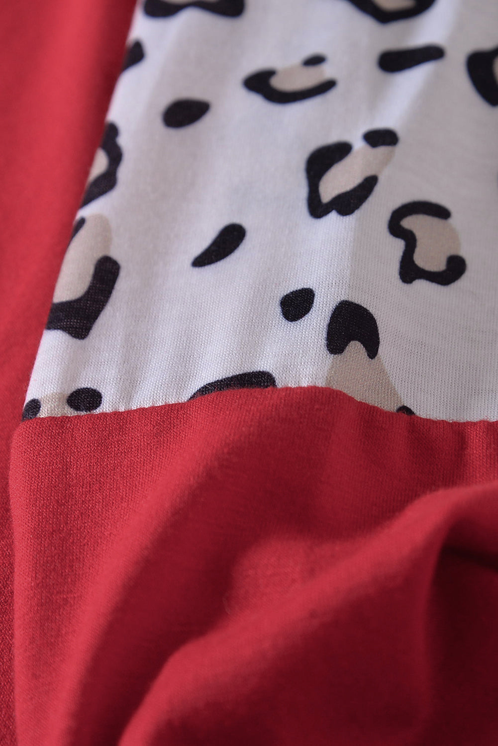 Women's Top with Red Striped Long-Sleeve